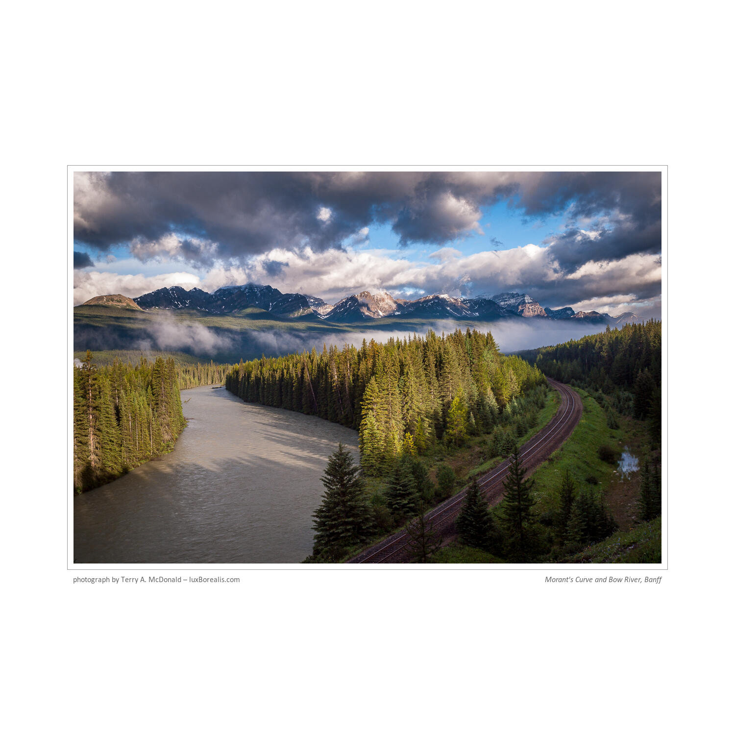 7:33am, Morant’s Curve, Banff National Park, Canada