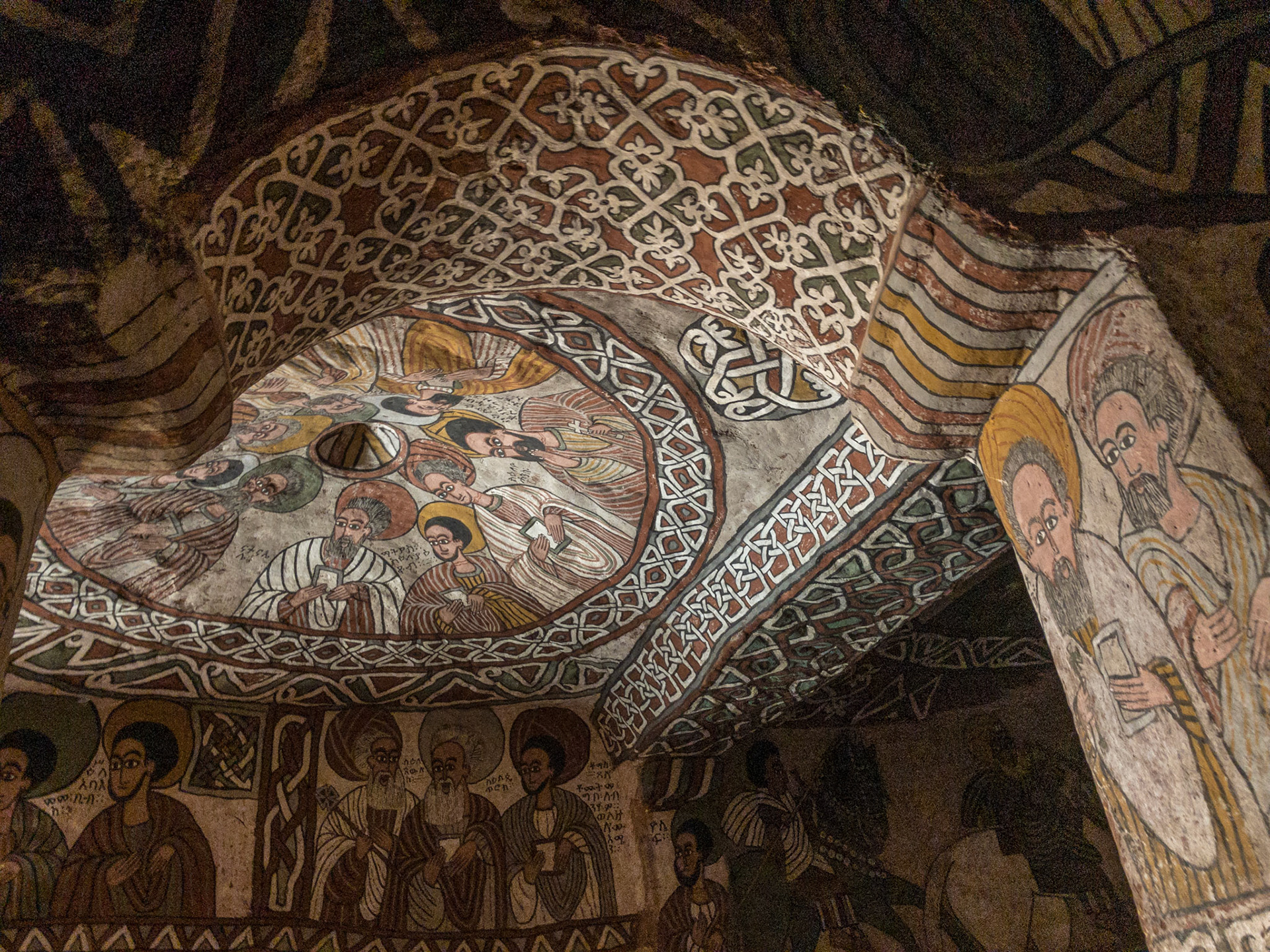 Ceiling paintings, 6th c. Abuan Yamata Guy, Ethipia