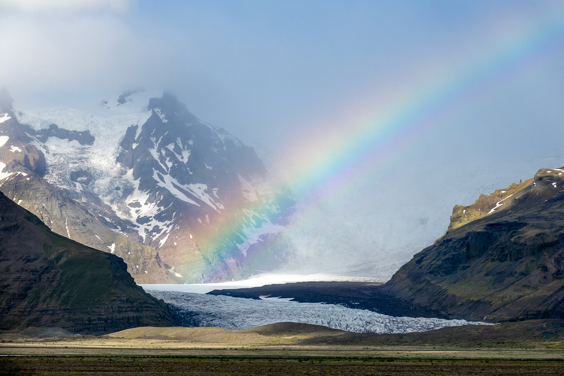Rainbow, Svínafellsjökull, Iceland