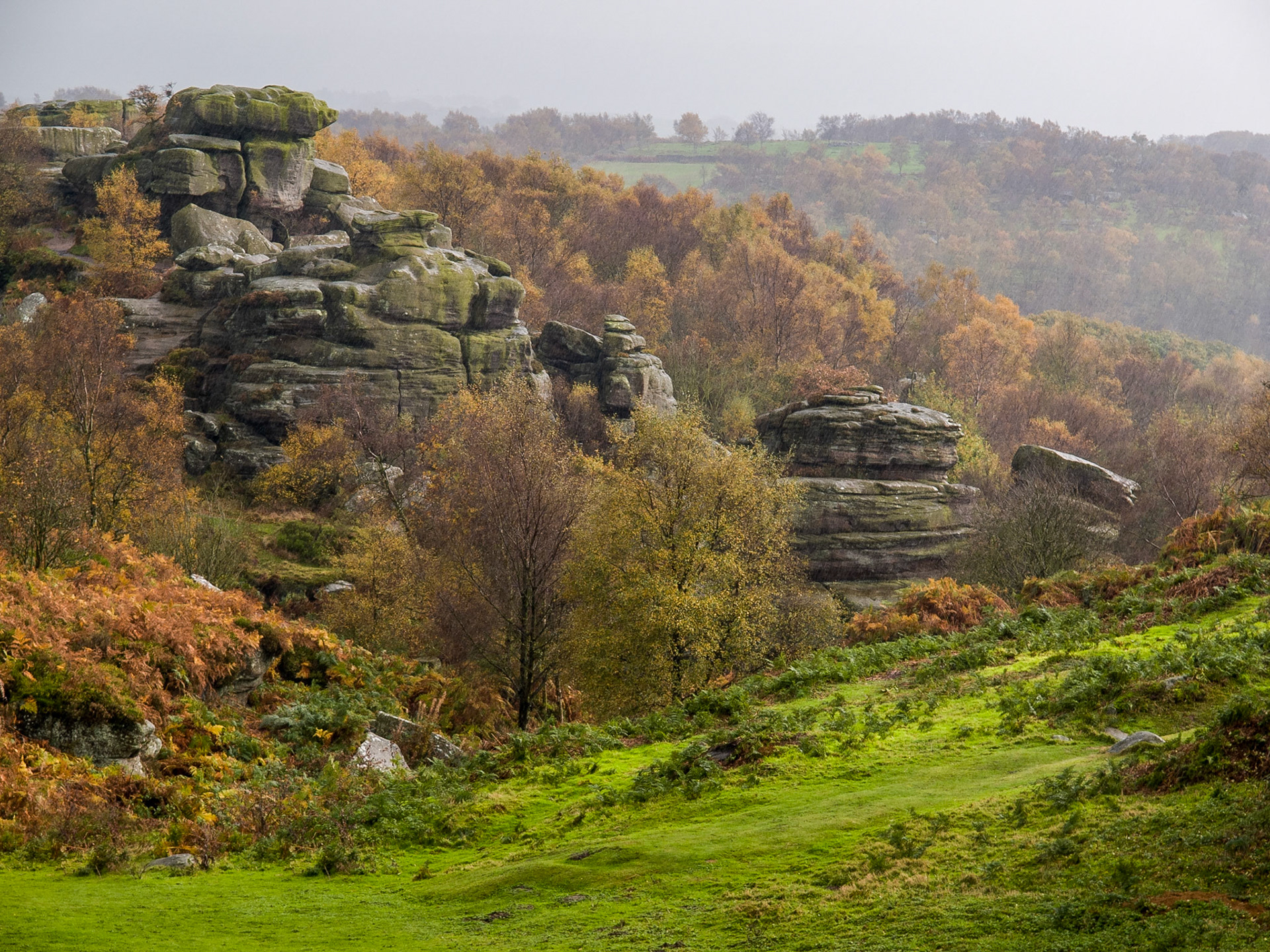 October Rain, Brimham Rocks, Yorkshire, England