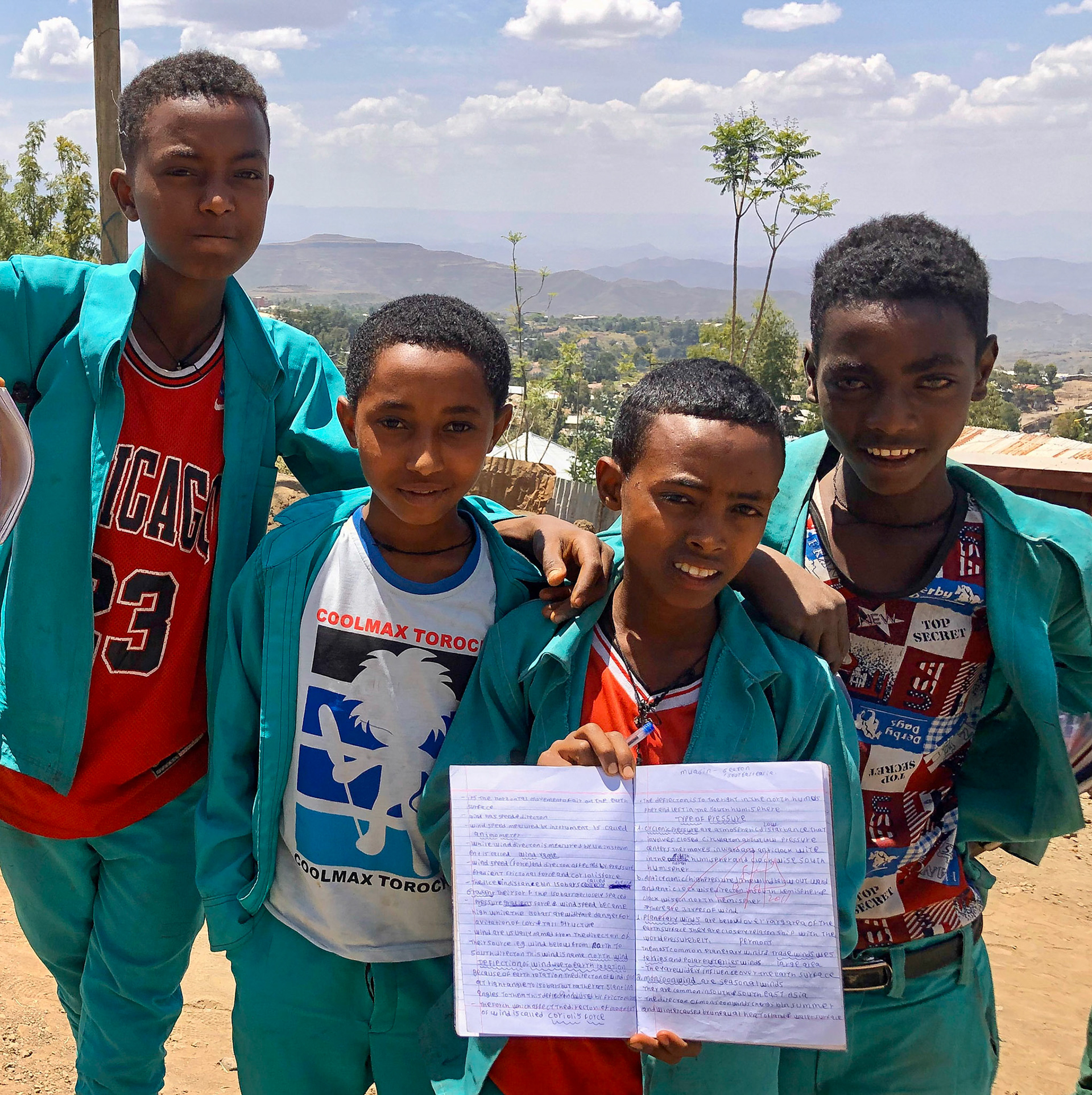 School boys and Geography lessons, Lalibela