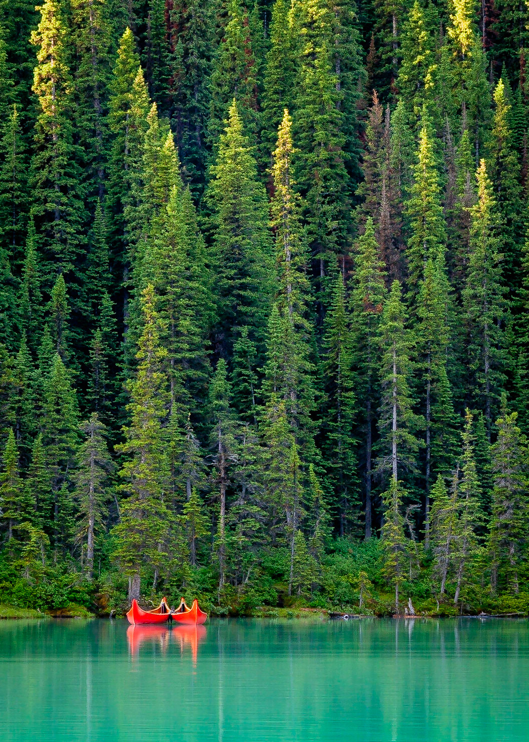 Two Canoes, Lake Louise, Banff National park, Canada