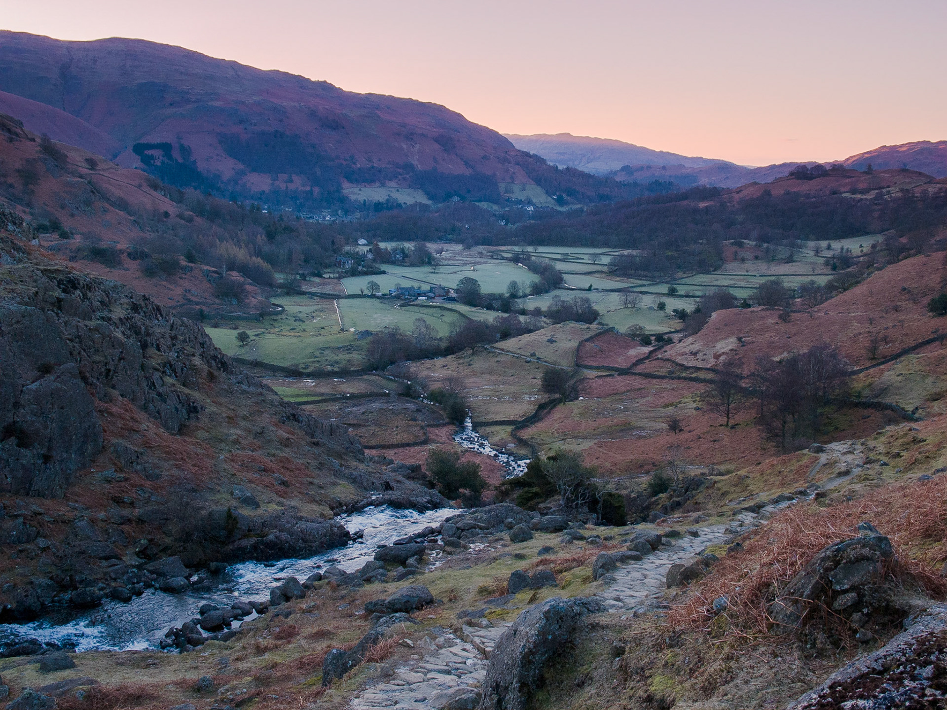 Easedale at Dawn, Lake District National park, England