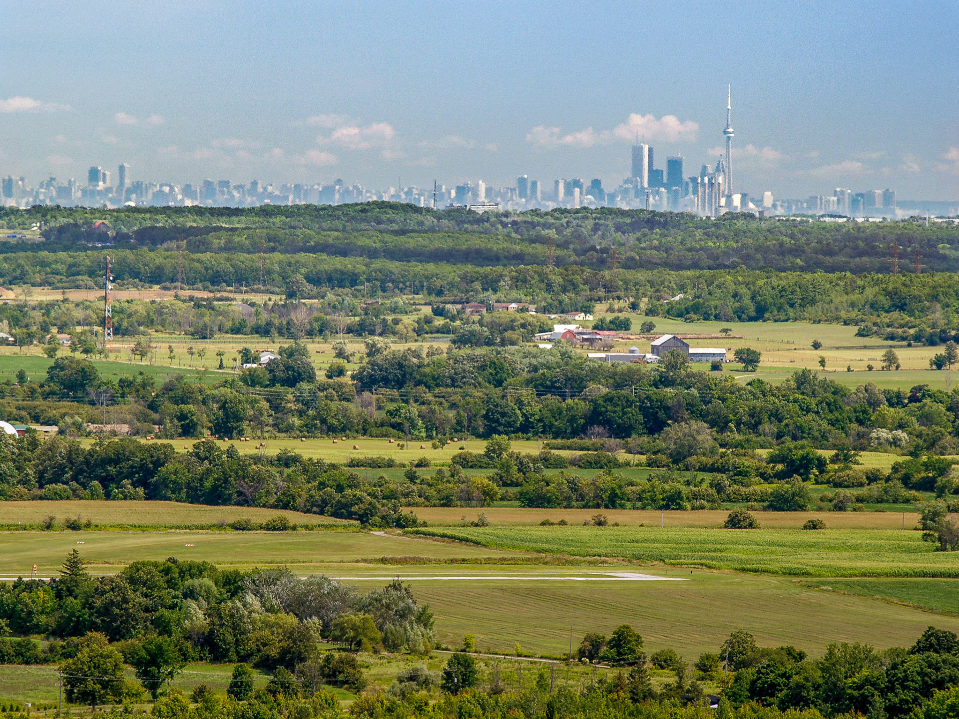 View east towards Toronto from the Niagara Escarpment in Burlington.