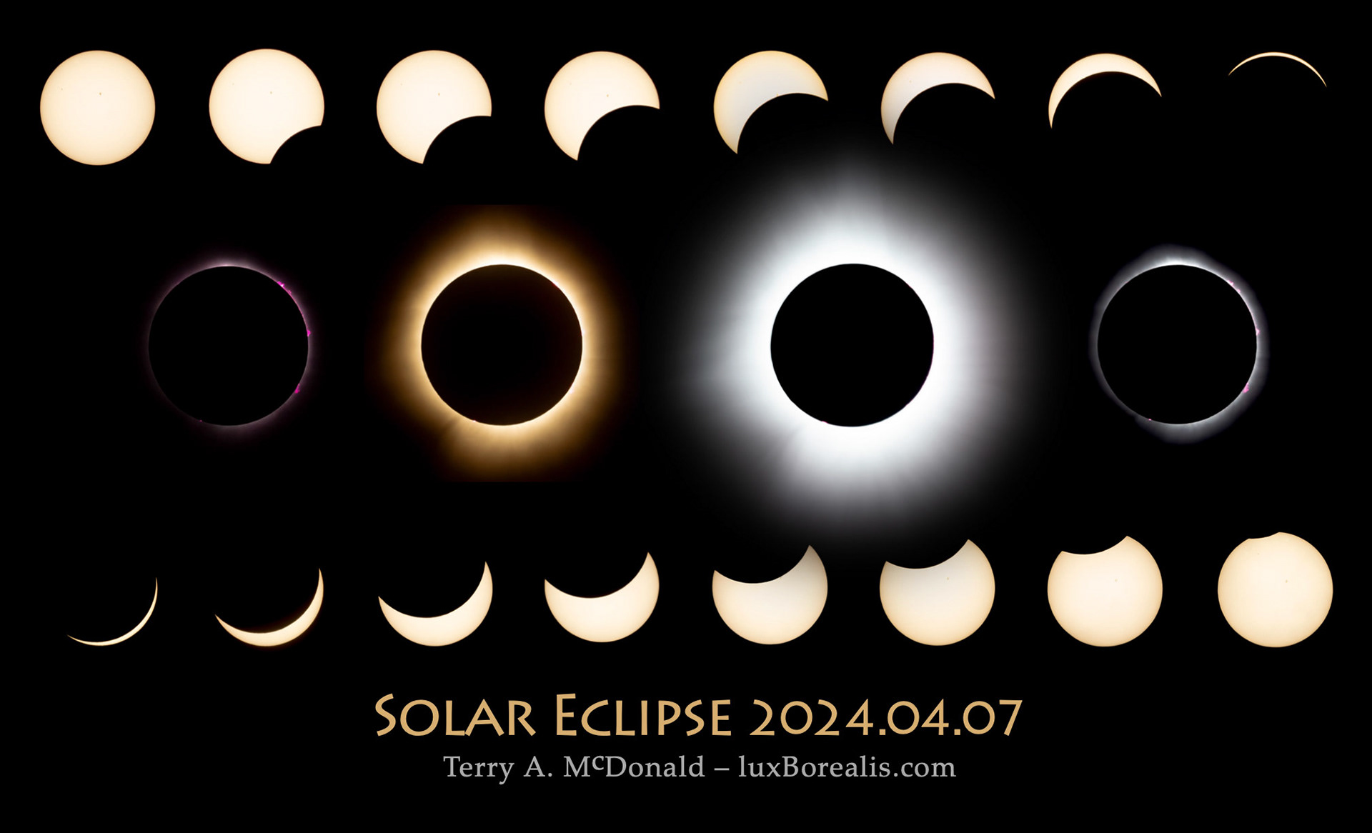 Solar Eclipse, 2024-04-08, mounted poster → go to Prints