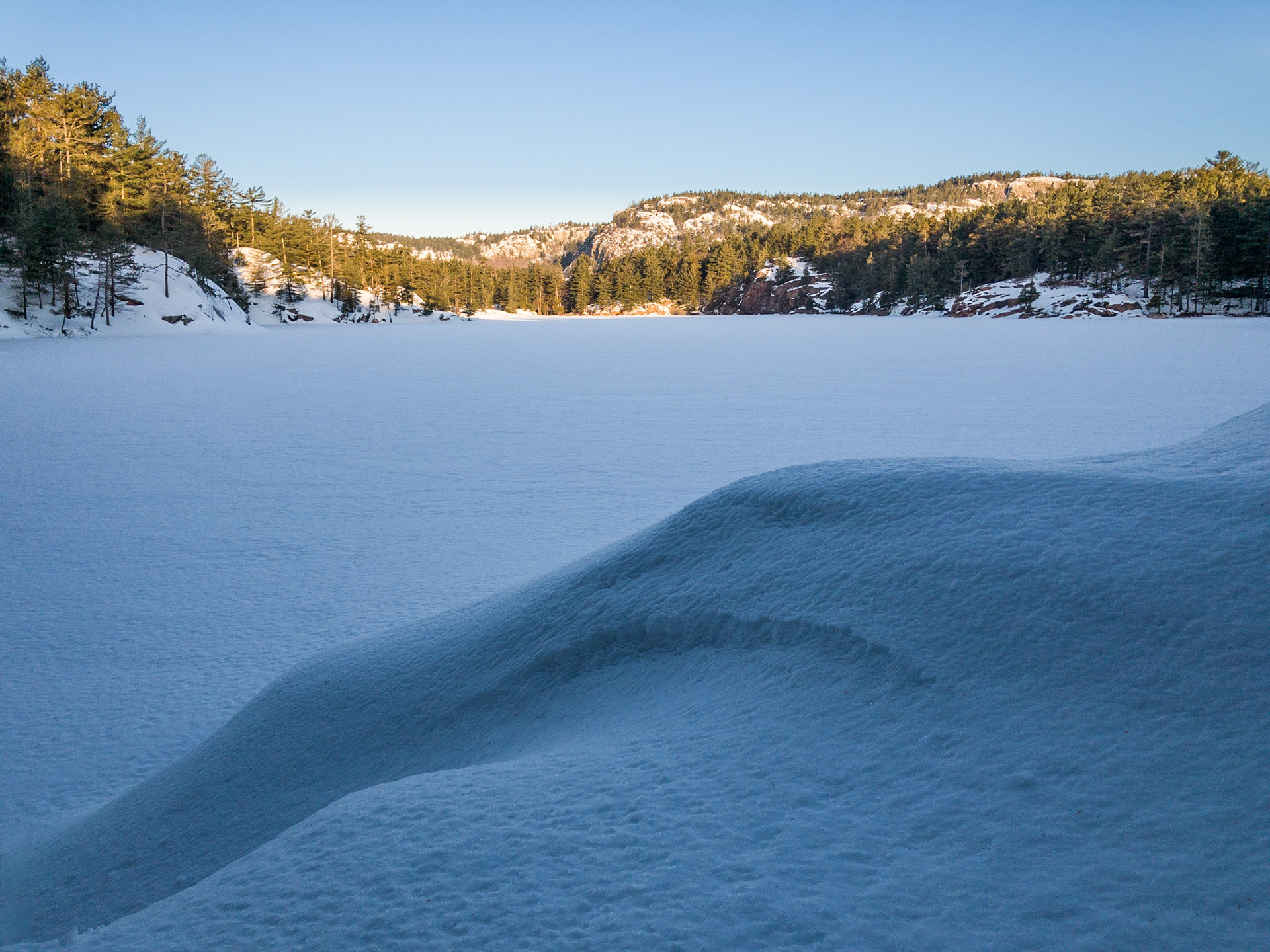 Winter Dawn I, A. Y. Jackson Lake, Killarney Provincial Park, Ontario