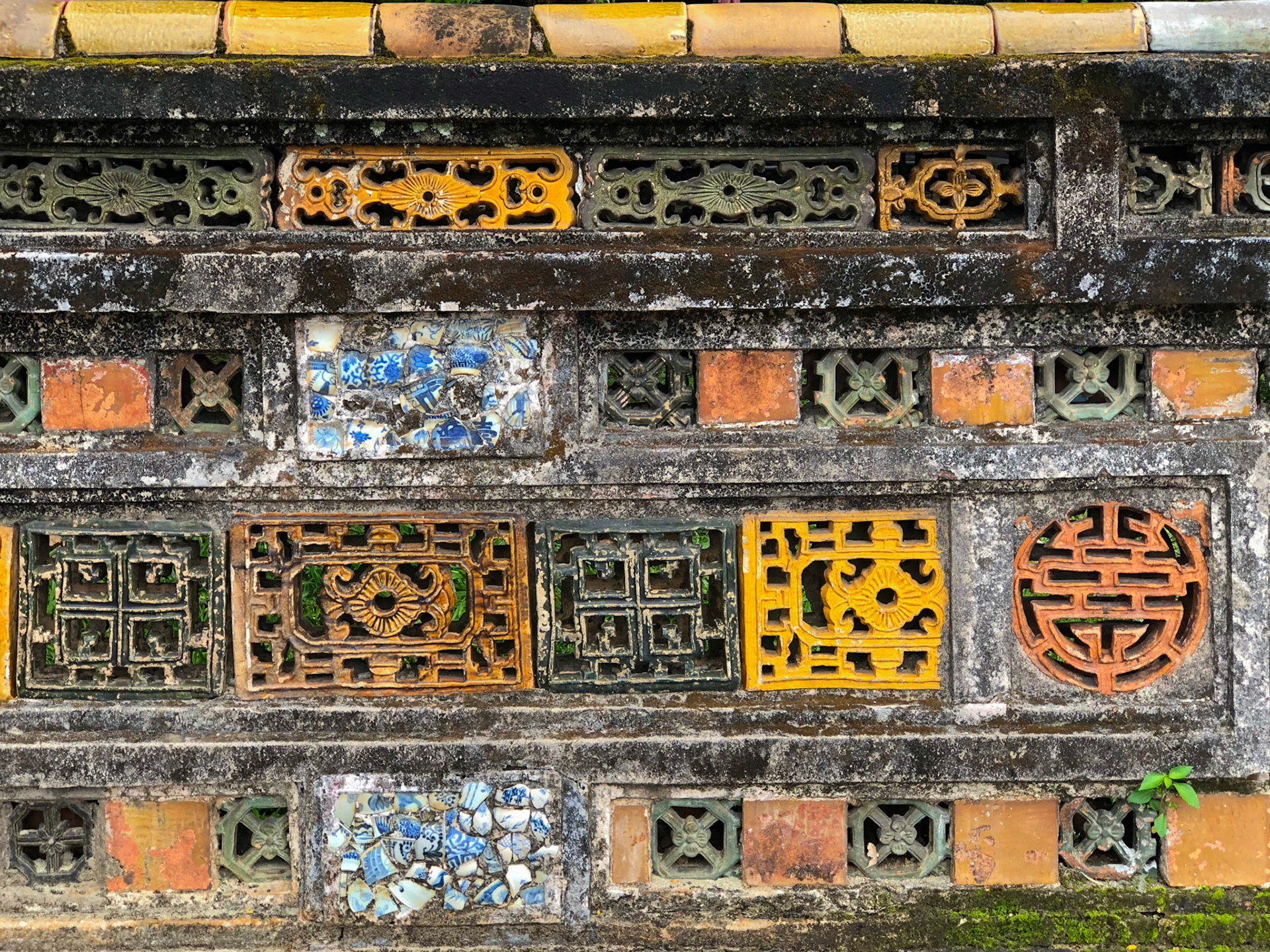 Detail, Wall, Imperial City, Hue, Việt Nam