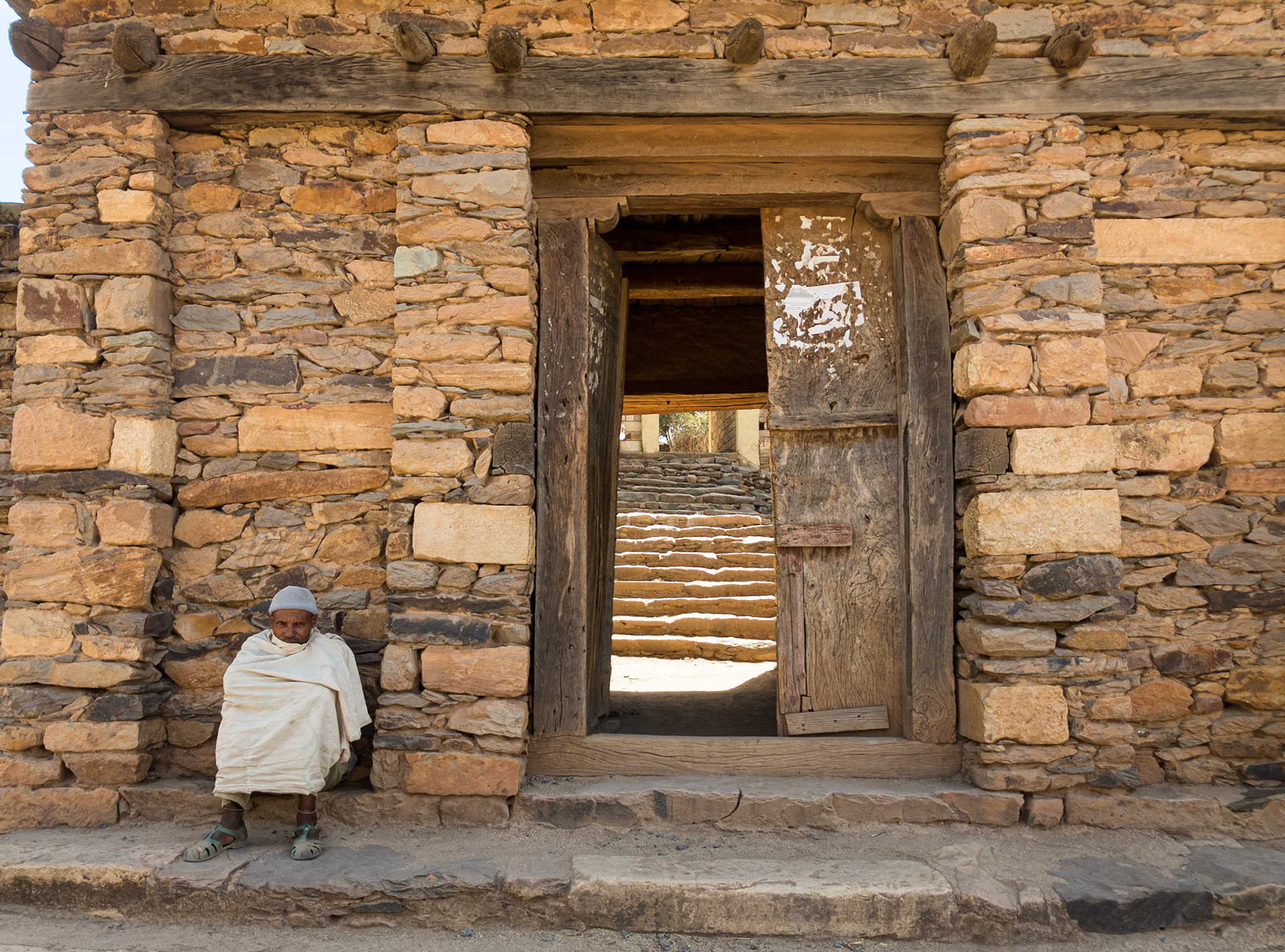 Monk, Gatehouse, Yeha, Ethiopia