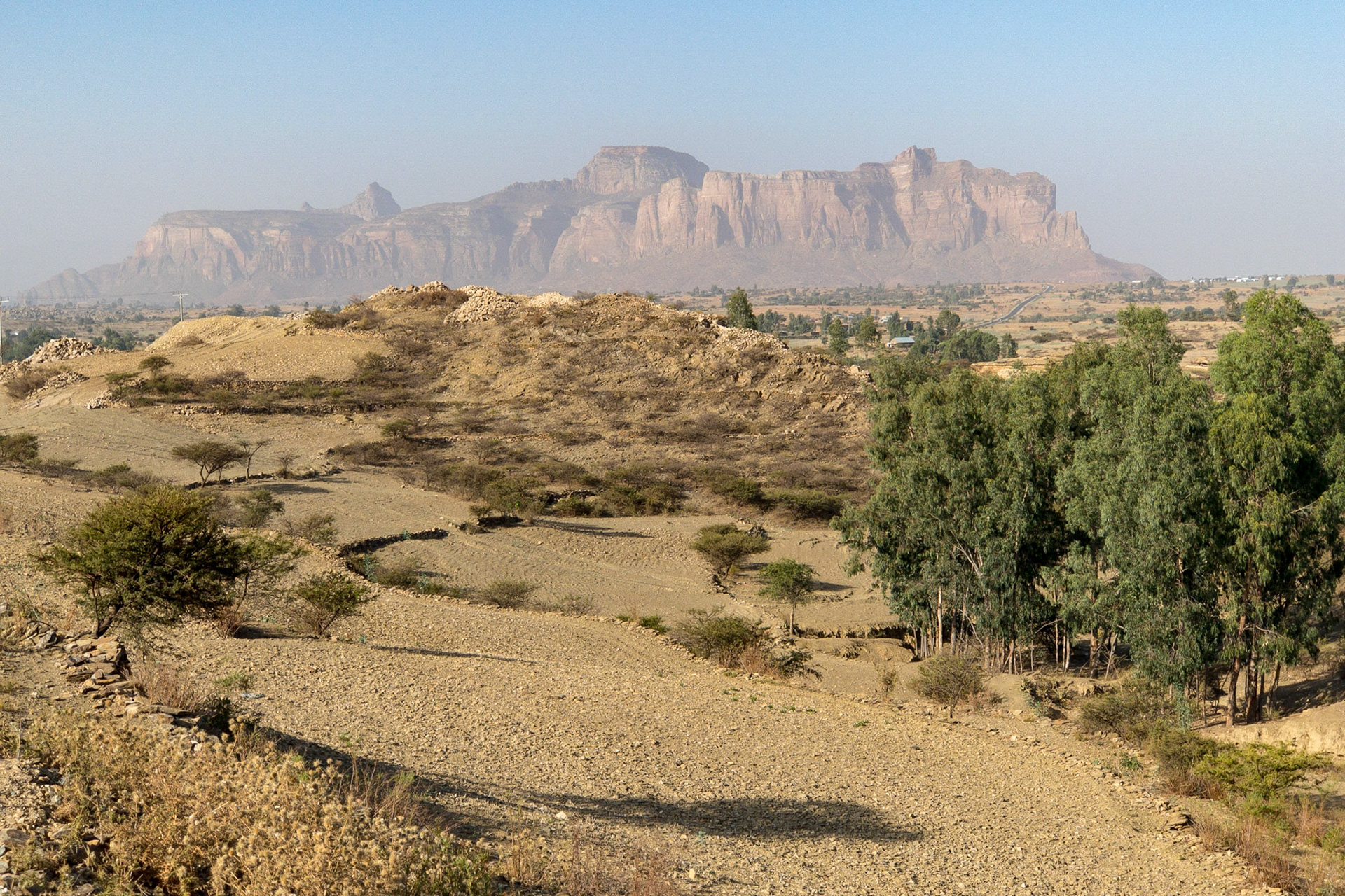 The dry-season landscape below Gher'Alta Mountain, Tigray, Ethiopia