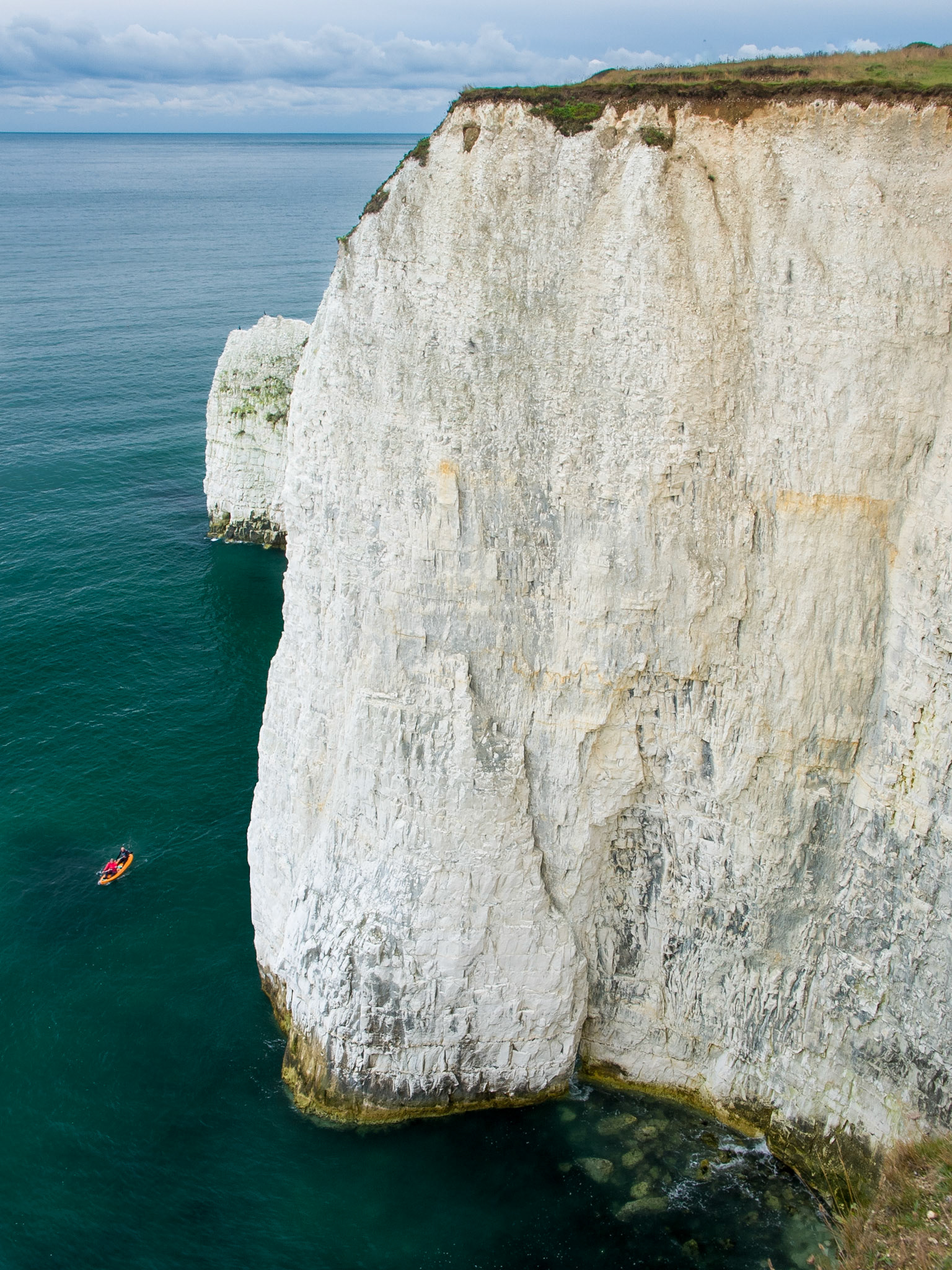 Old Harry Rocks, Studland, Dorset - 80 to 65 million-year-old chalk cliffs along Engalnd's Jurassic Coast