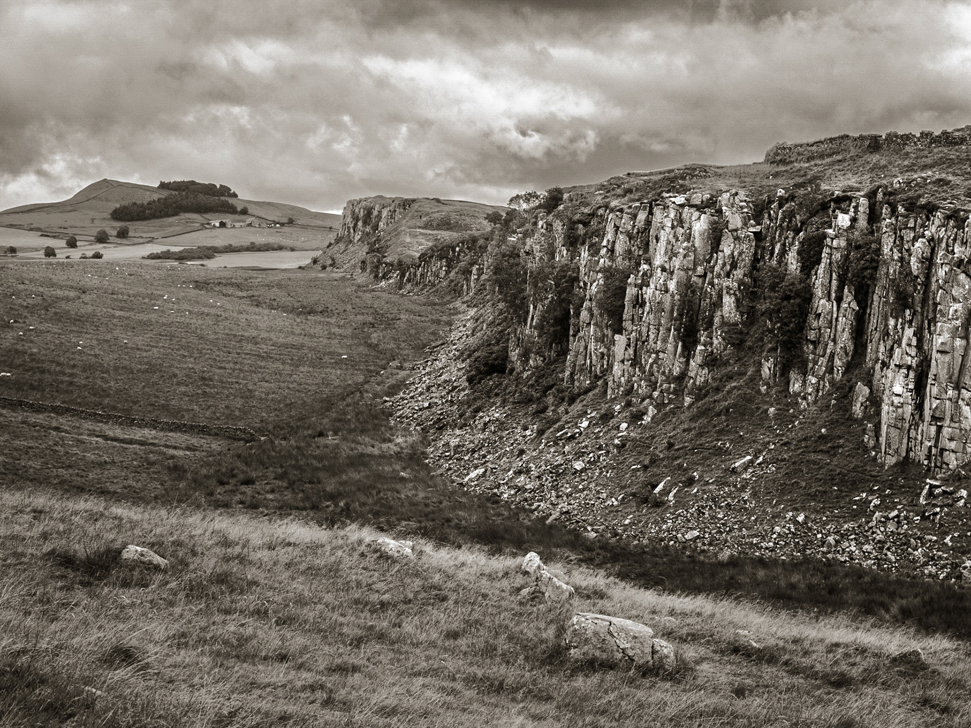 Steel Rigg, Hadrian's Wall, Northumberland National Park, England