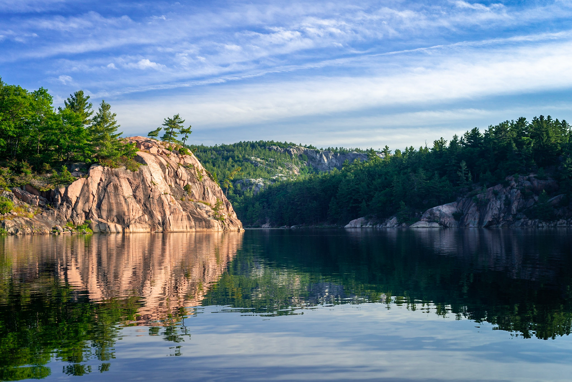 Morning, George Lake, Killarney Provincial Park (H)