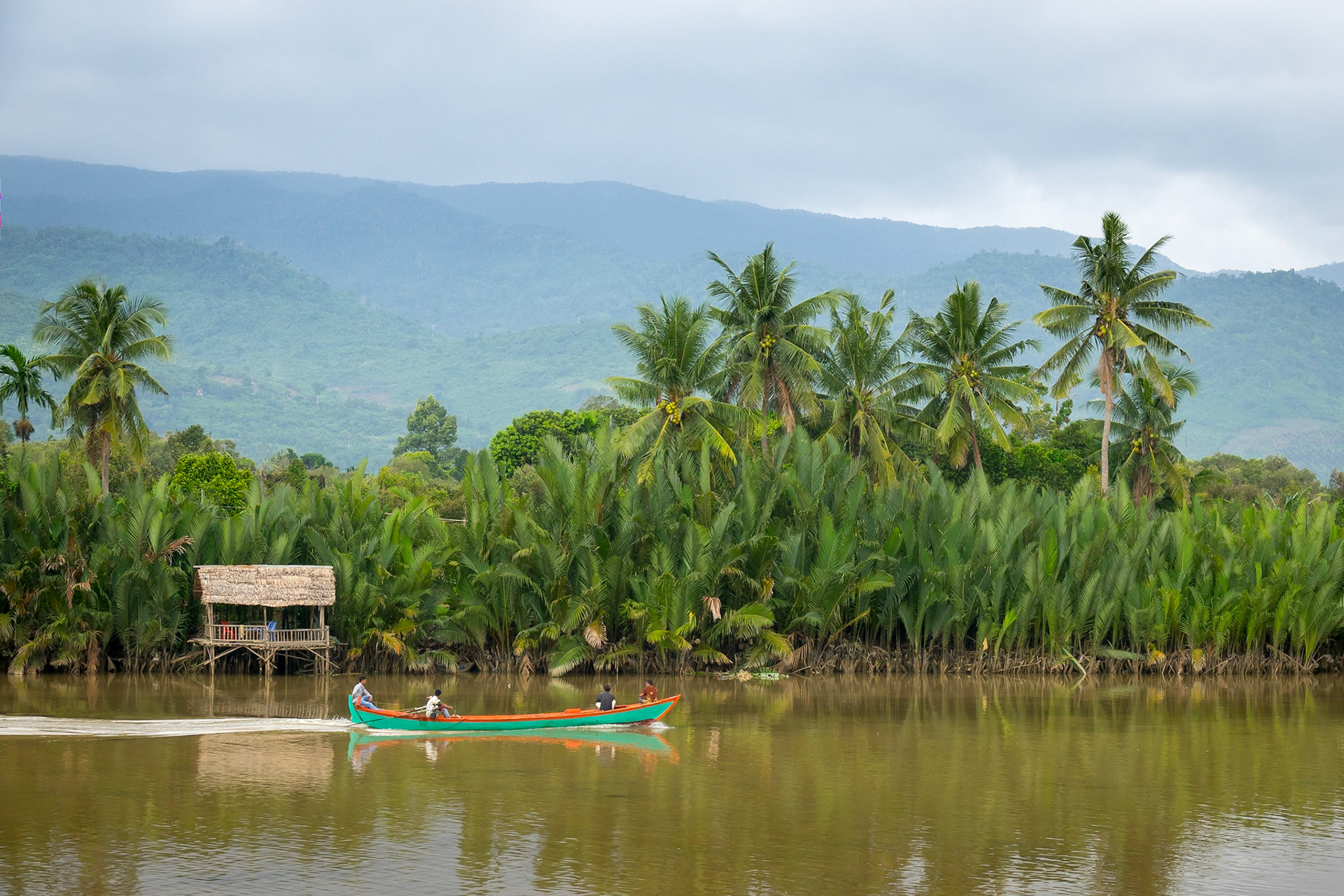 Riverboat, Kampot, Cambodia