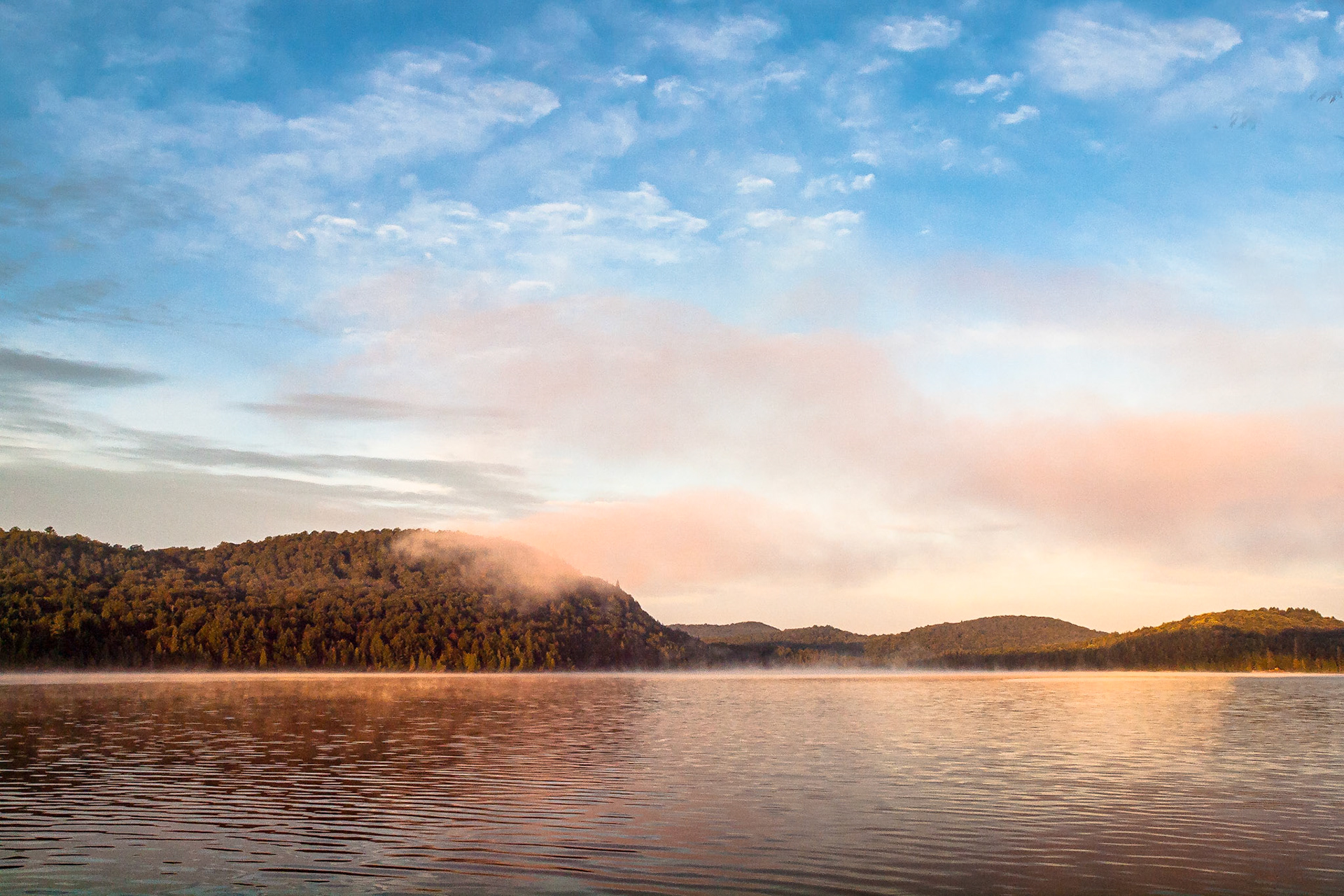 Mist, Lake and Trees, Algonquin Provincial Park