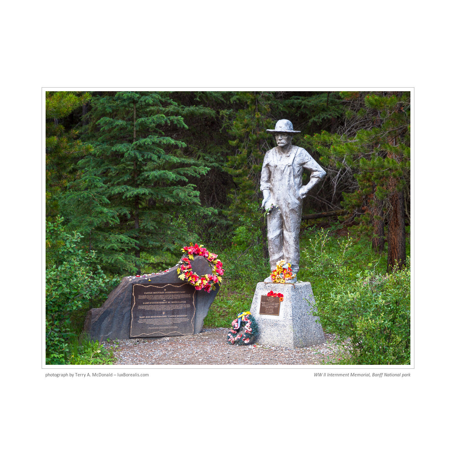 7:58pm, WW II Internment Monument, Banff National Park, Canada