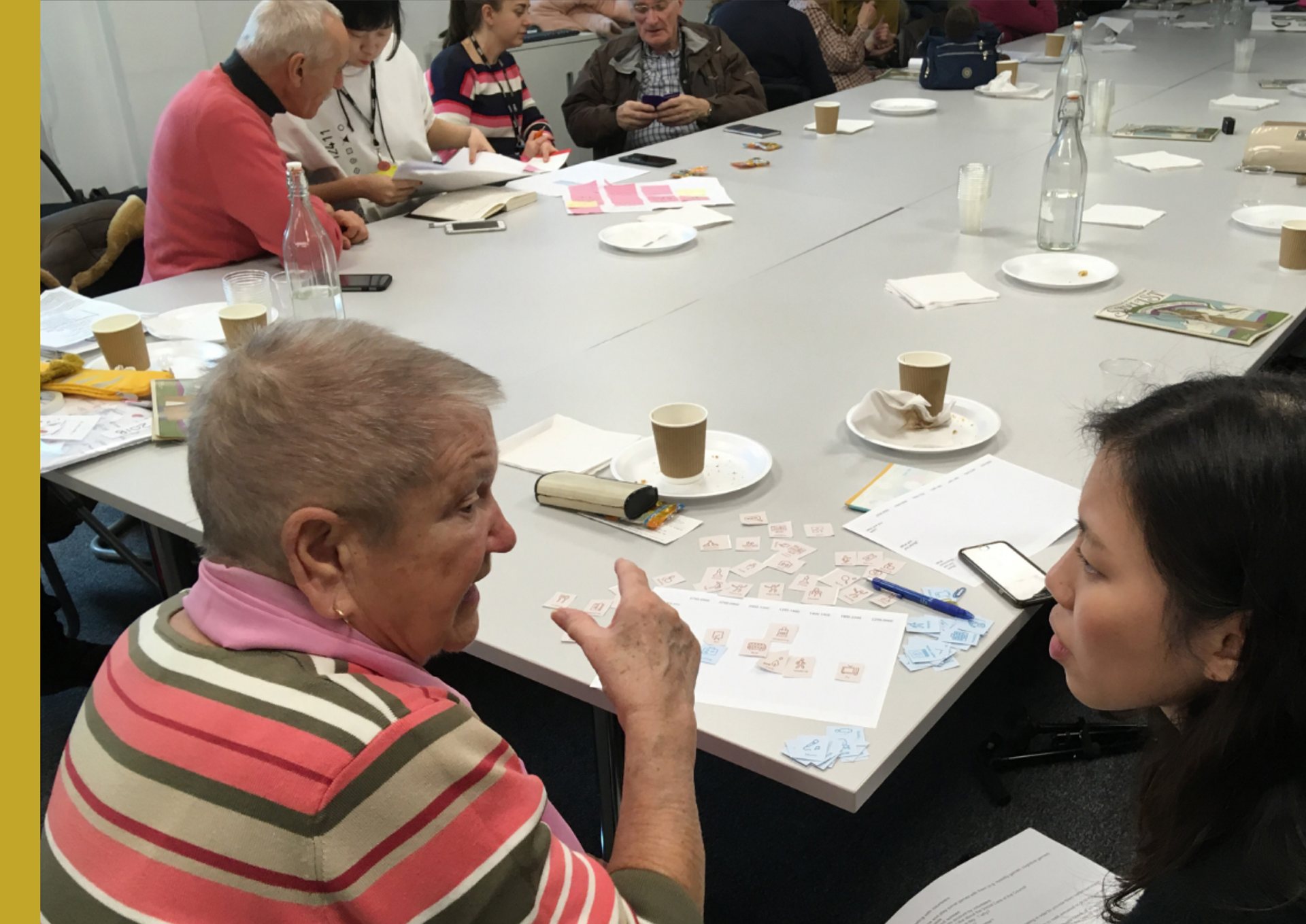 Image of design research conducted with elderly participants at Age UK.
