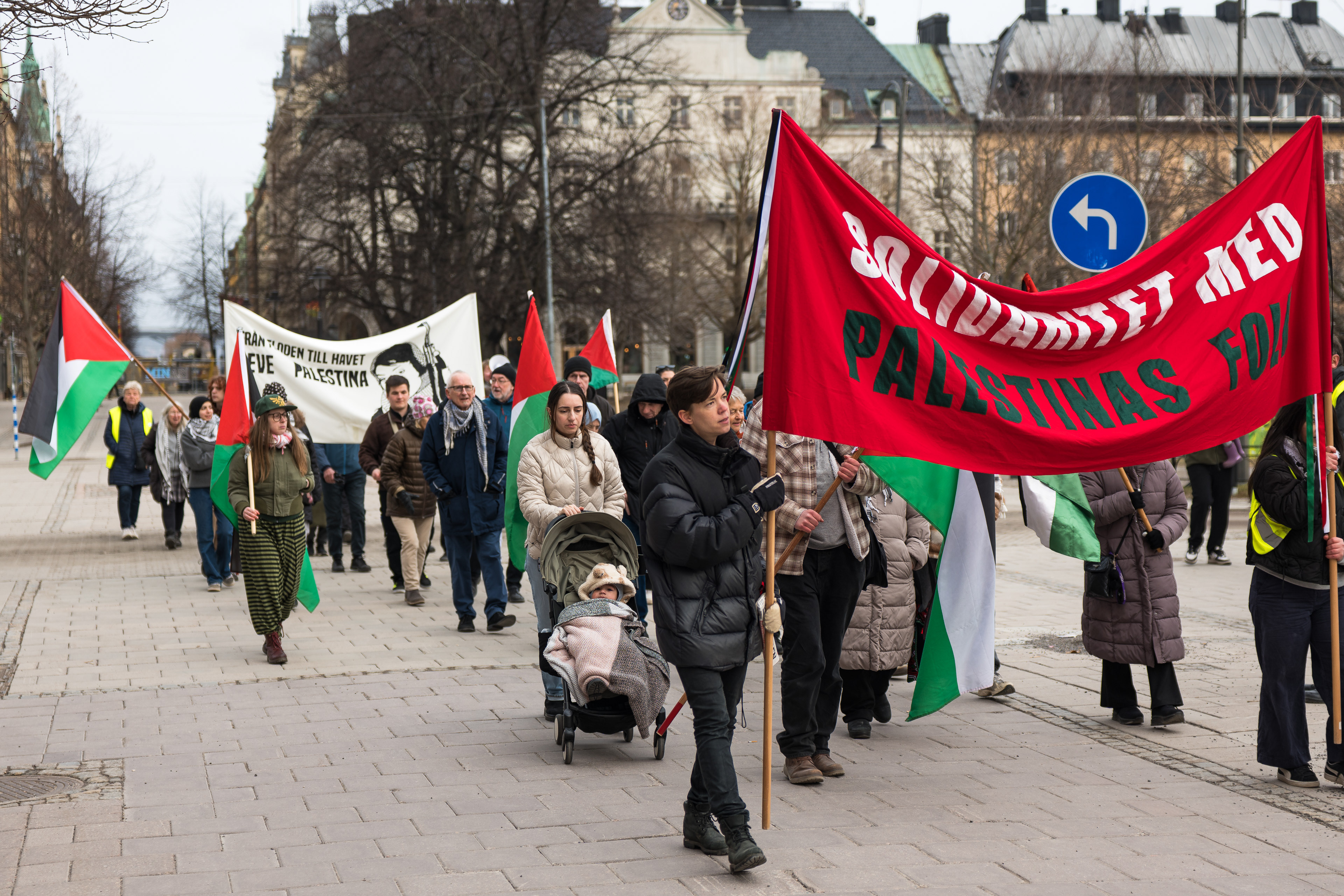 Demonstration för Palestina i Sundsvall.