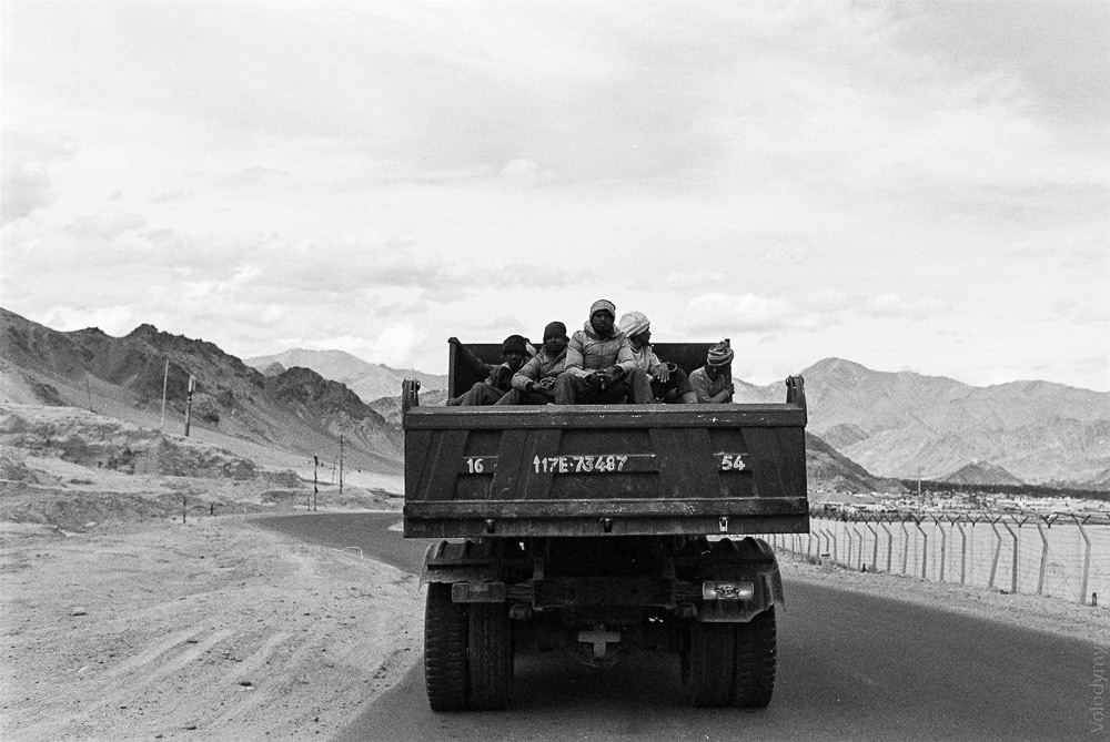 In search of better opportunities, laborers moving from impoverished regions of India make their way to Ladakh to participate in the construction of roads.