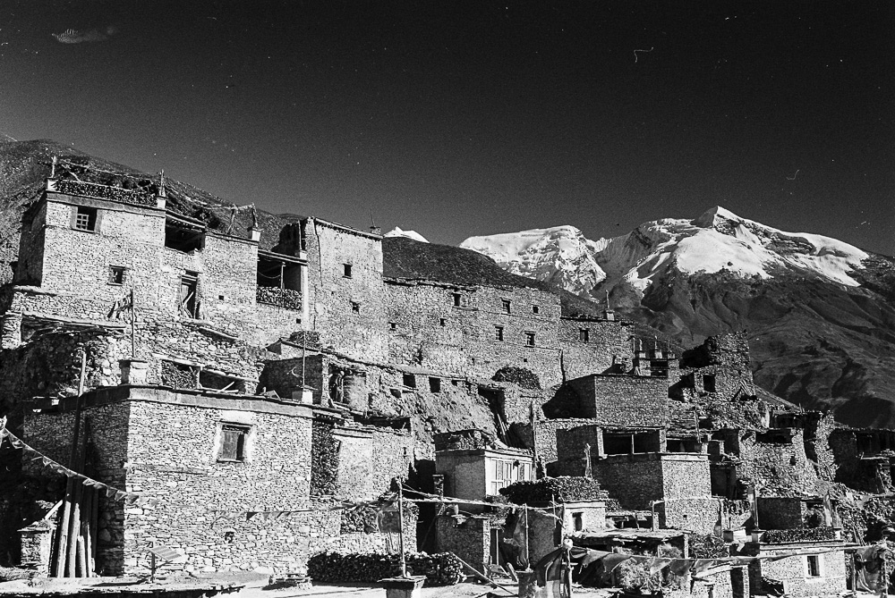 Stone houses of Naar-Phu valley, nestled near the Tibet border.