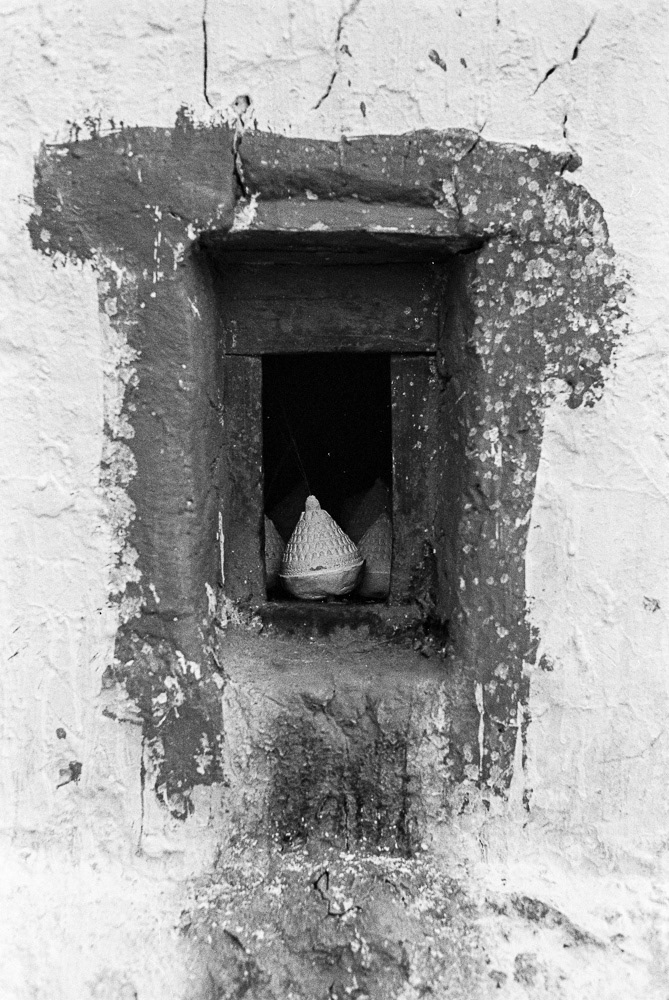 Following the ancient Buddhist tradition, after the cremation of a human, all of their remains are collected and transported to a sacred site.