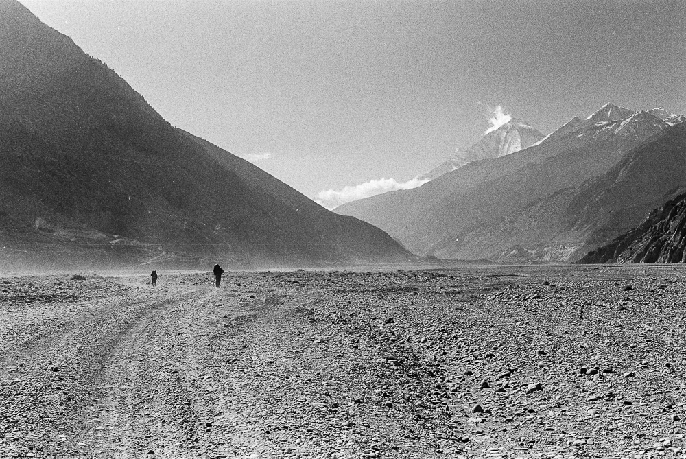 Breathtaking Gandaki River valley, the final leg of the Annapurna circle trek.