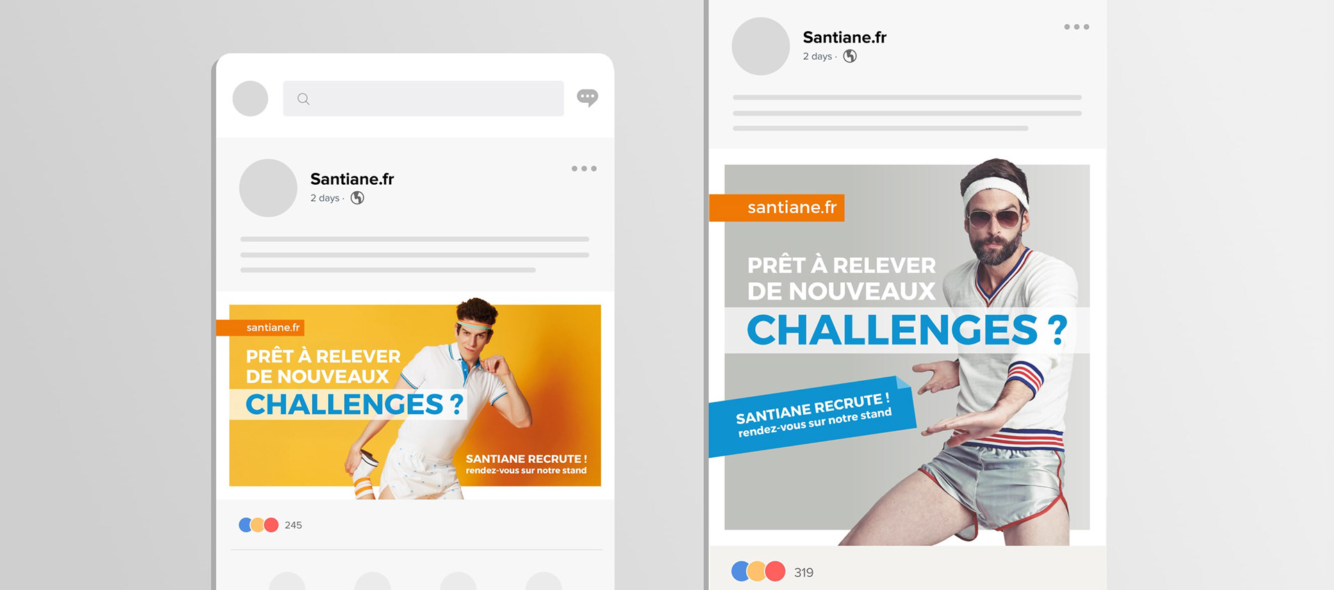 Two LinkedIn images of the hiring campaign