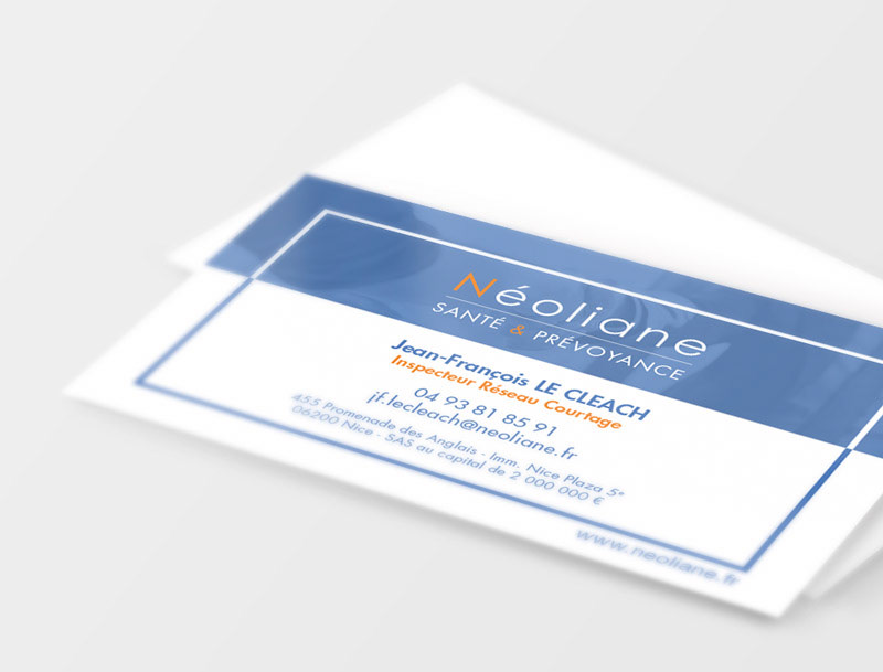 A business card for Néoliane Santé