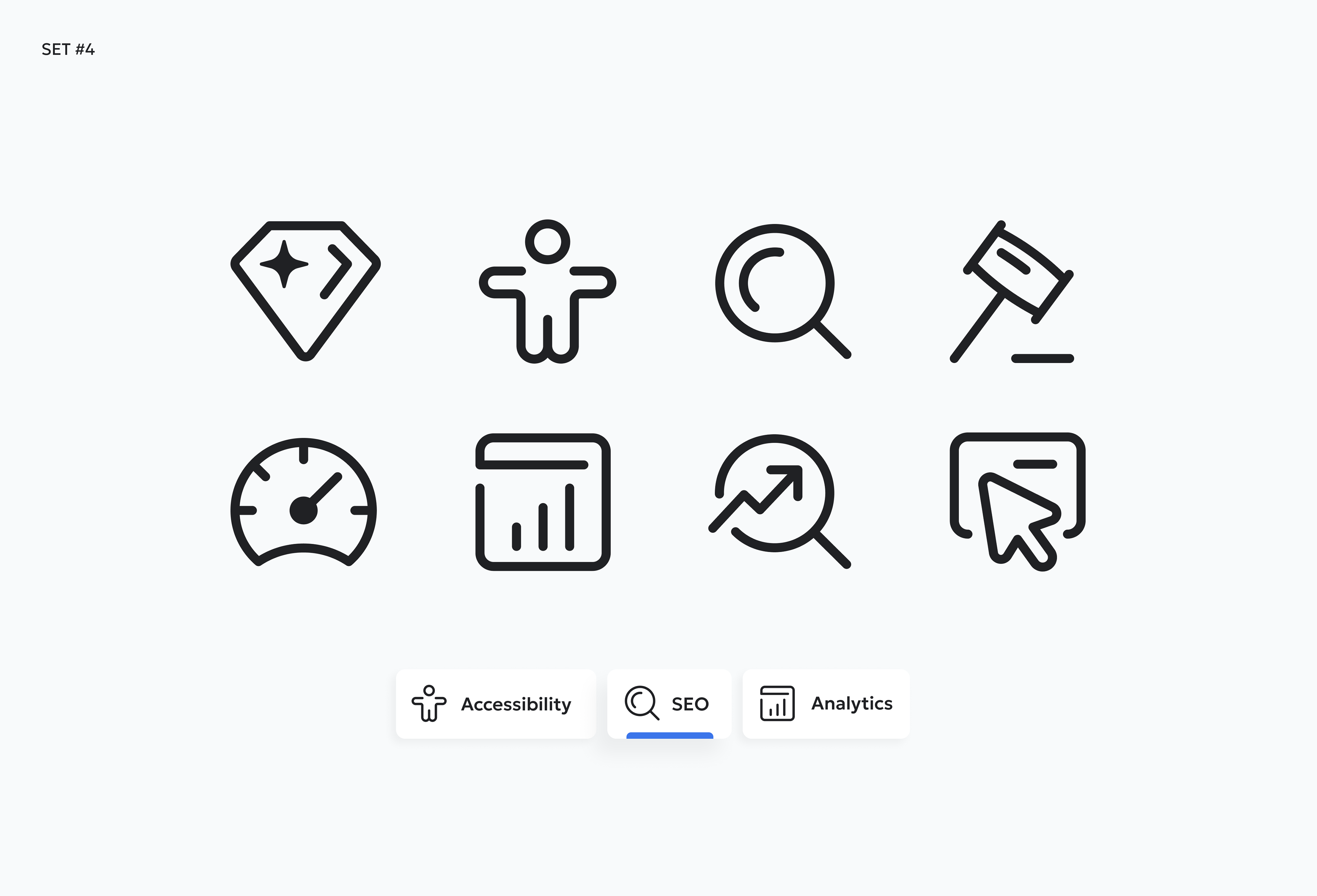 Set of icons number 4 created for the Steimprove platform