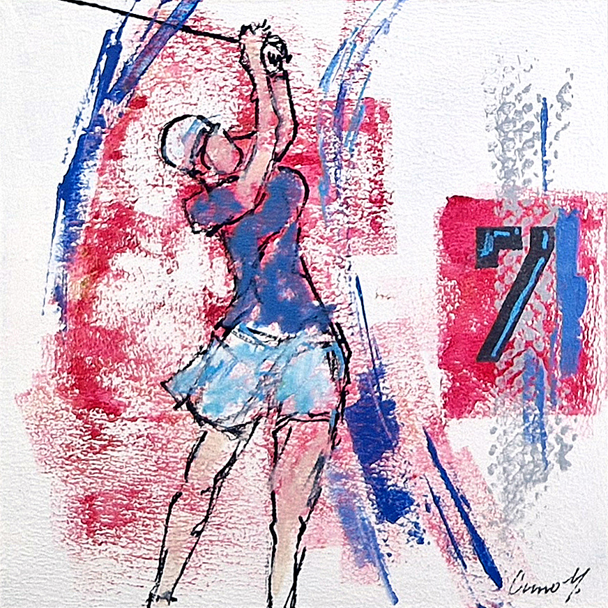 Golf | Acryl auf Paxatex | 22 x 22 cm