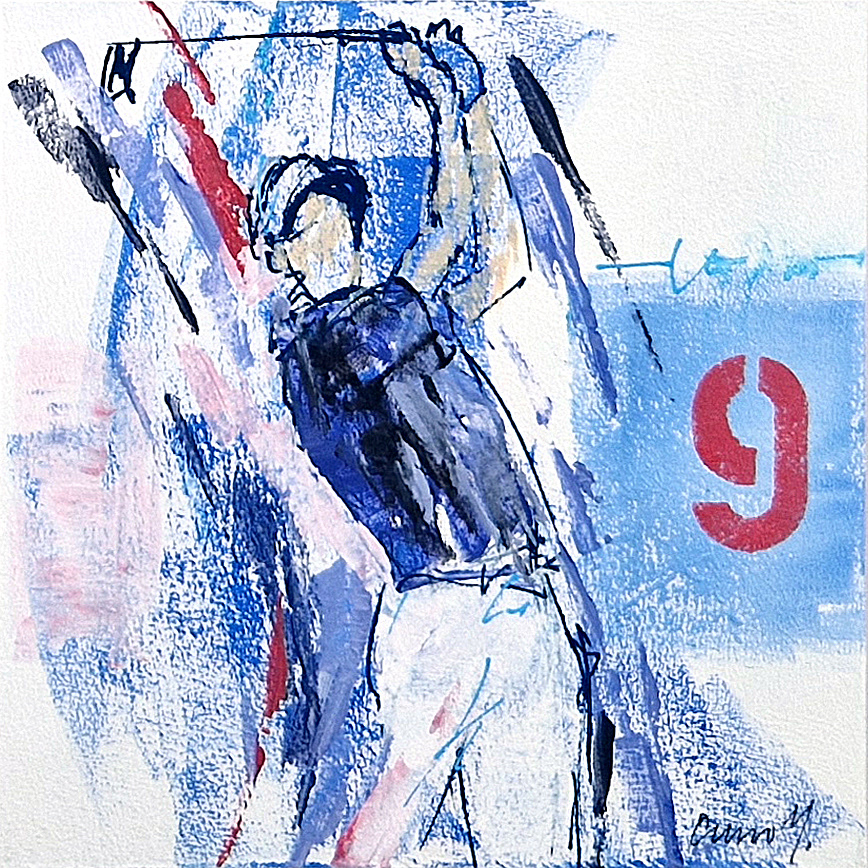 Golf | Acryl auf Paxatex | 22 x 22 cm