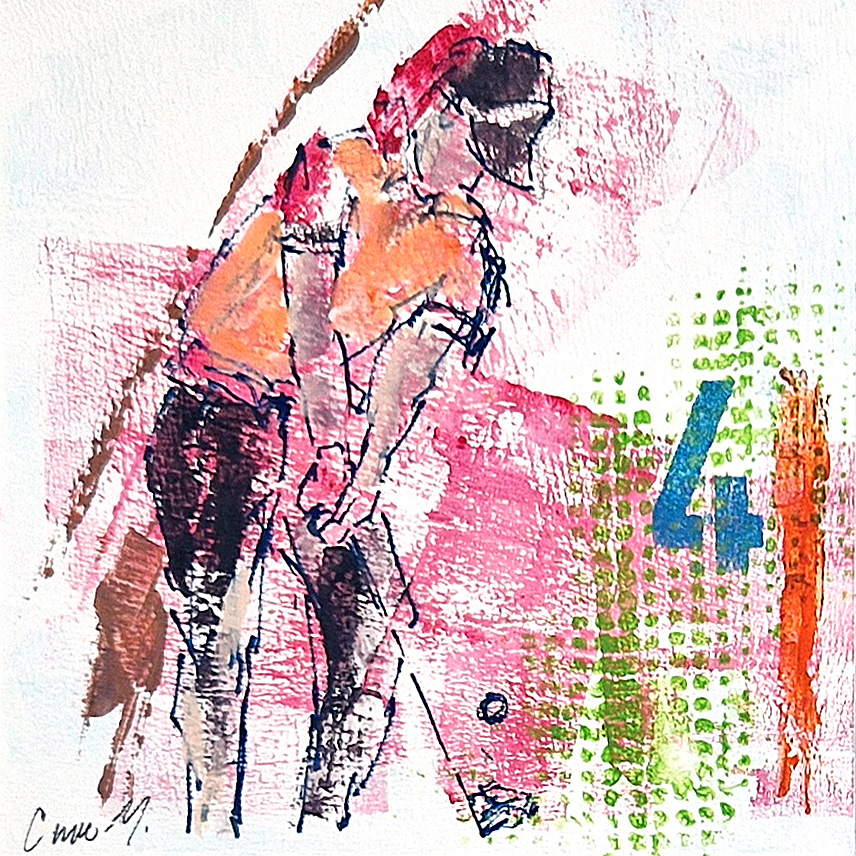 Golf | Acryl auf Paxatex | 22 x 22 cm