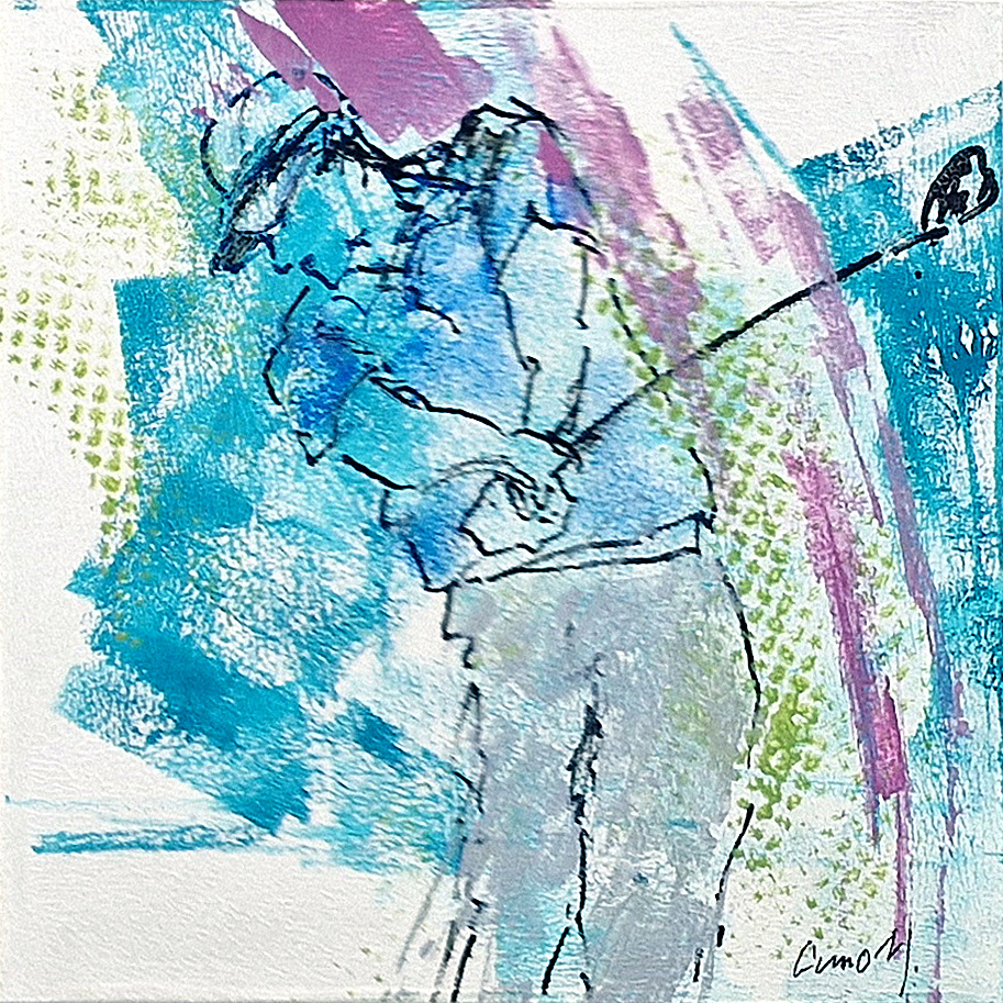 Golf | Acryl auf Paxatex | 22 x 22 cm