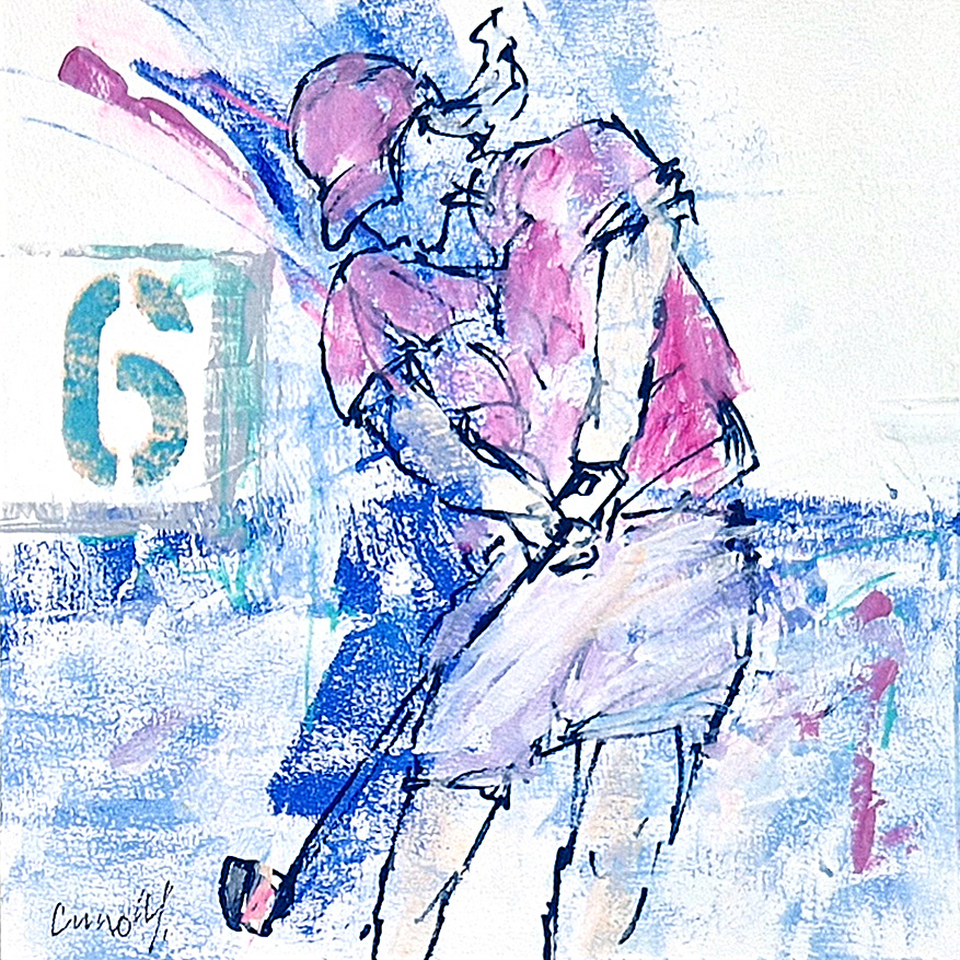 Golf | Acryl auf Paxatex | 22 x 22 cm