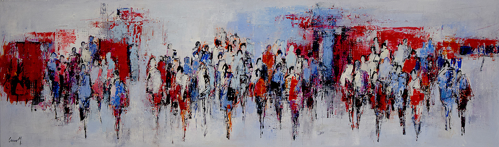 Farben sind gefragt | Leinwand | 165 x 50 cm
