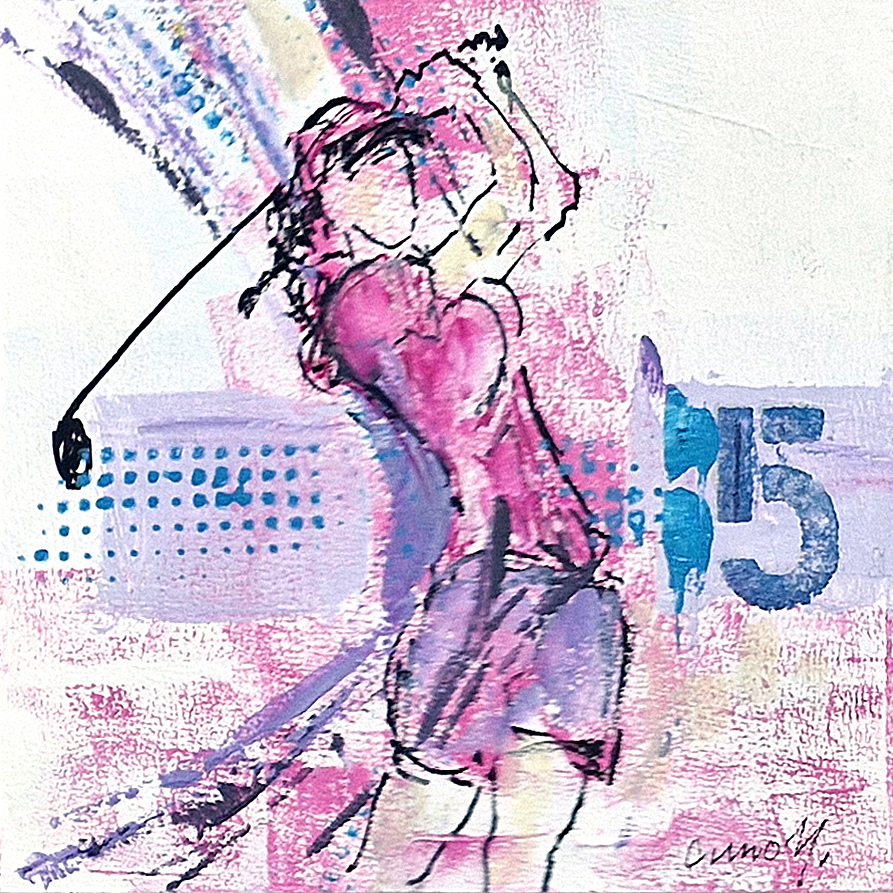 Golf | Acryl auf Paxatex | 22 x 22 cm