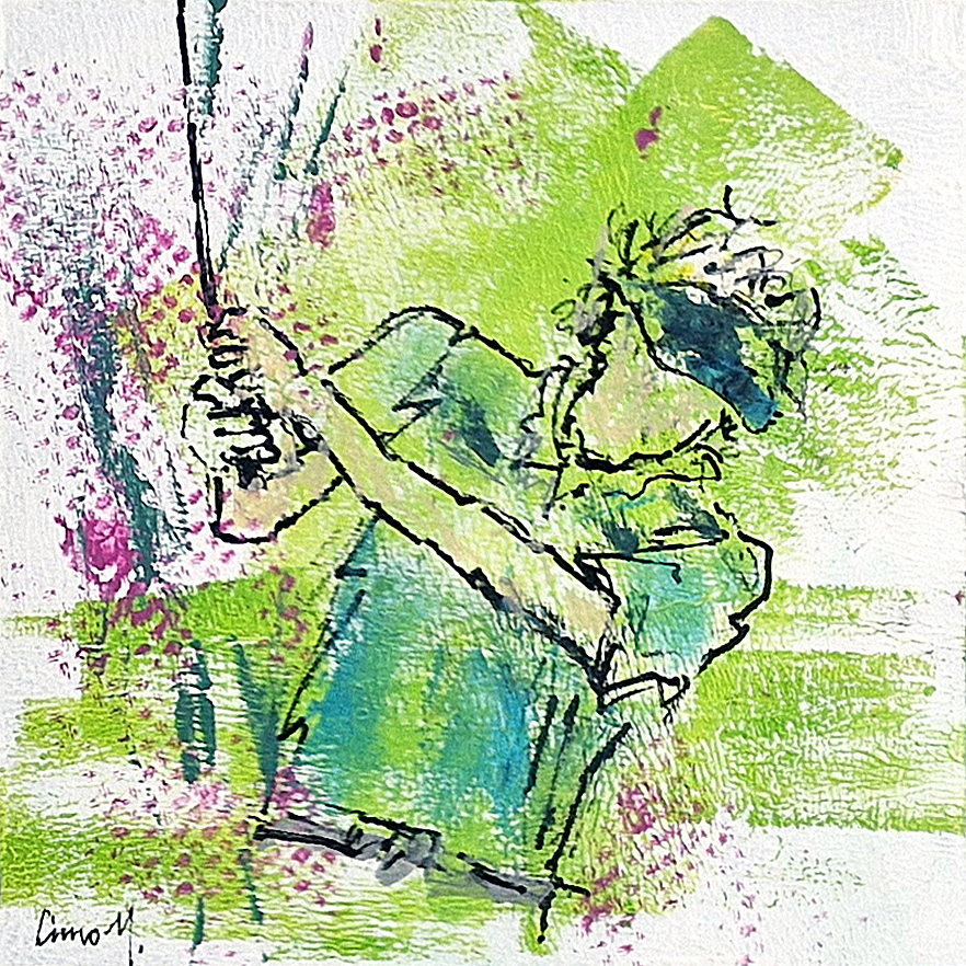 Golf | Acryl auf Paxatex | 22 x 22 cm