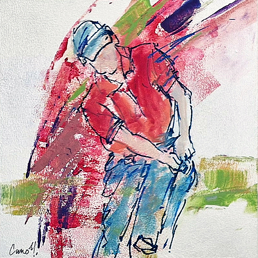 Golf | Acryl auf Paxatex | 22 x 22 cm