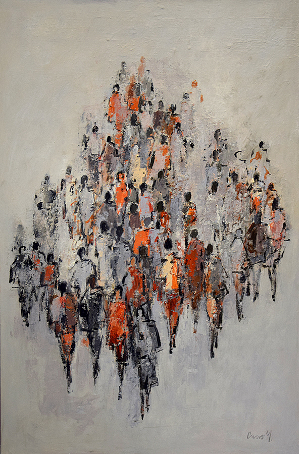 Alle zur gleichen Zeit | Leinwand | 80 x 120 cm