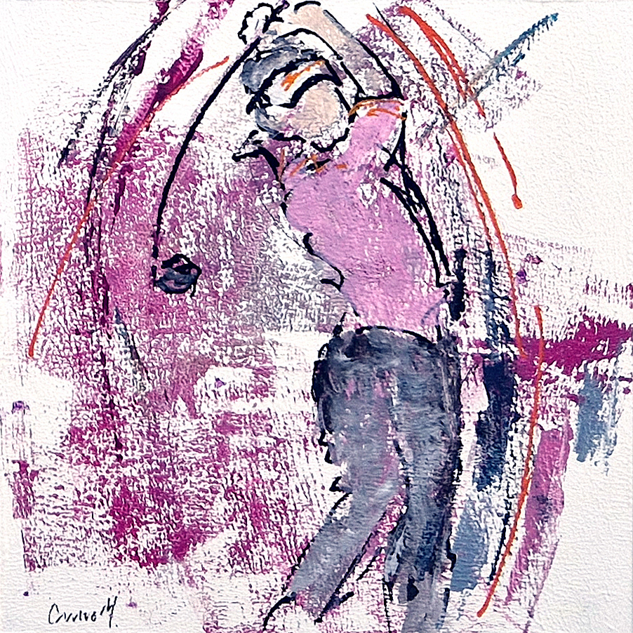 Golf | Acryl auf Paxatex | 22 x 22 cm