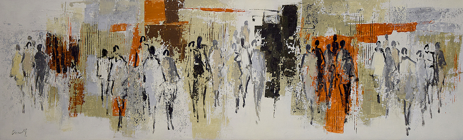 Ansammlung | Leinwand | 165 x 50 cm