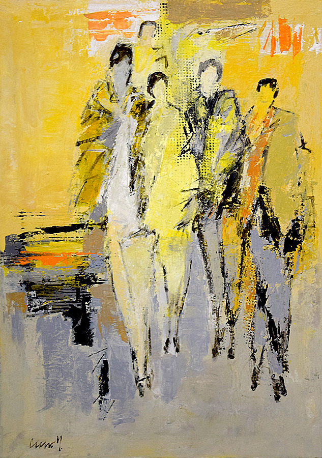 Treffen um 17.00 | Leinwand | 68 x 95 cm