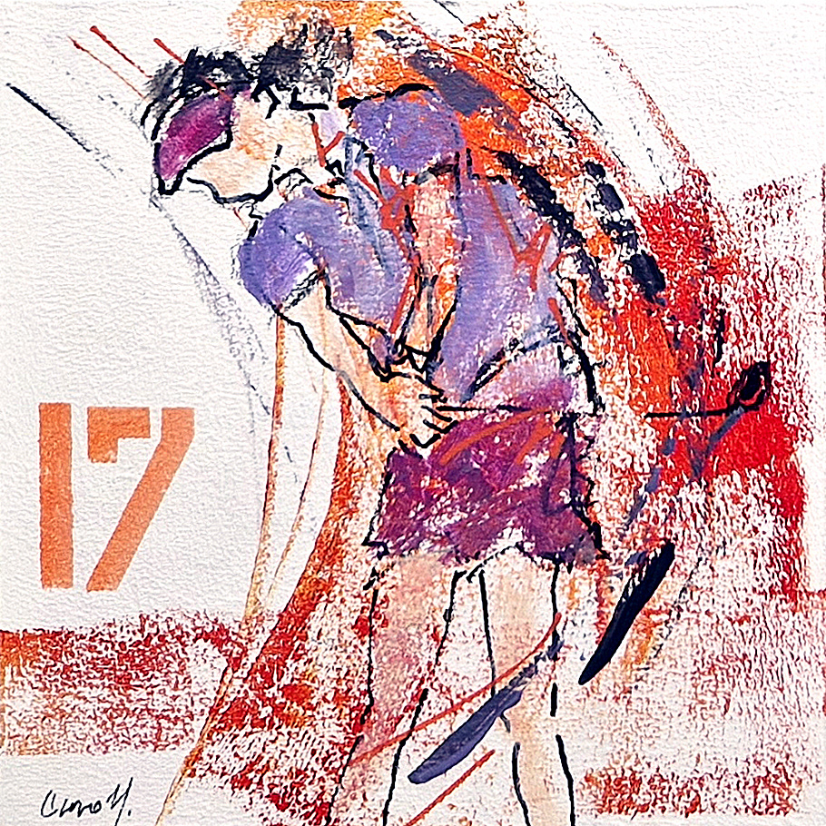 Golf | Acryl auf Paxatex | 22 x 22 cm