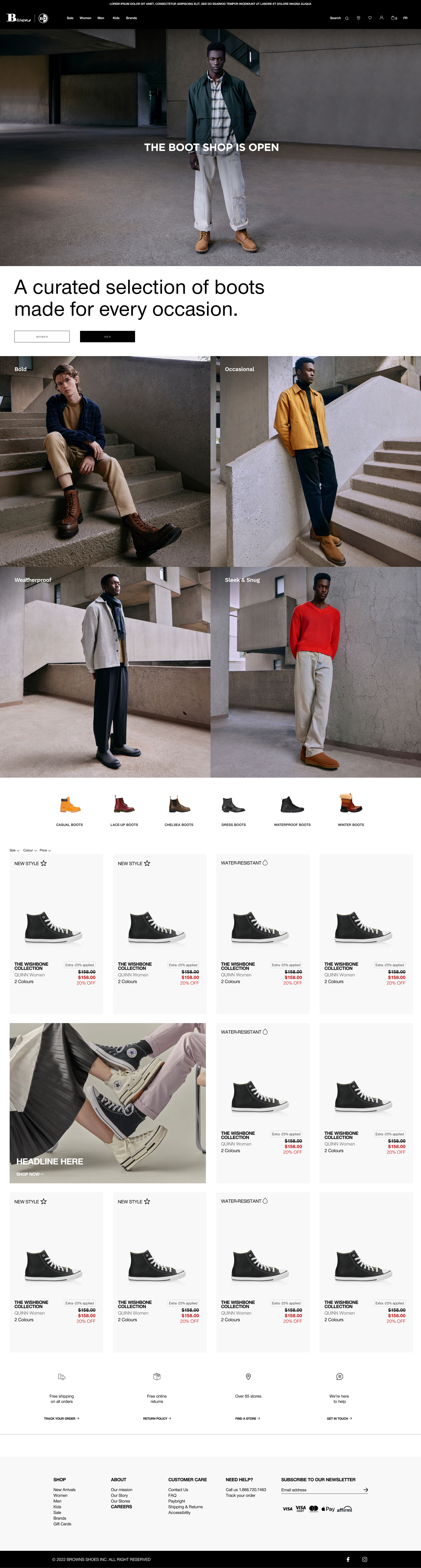 The Boot Shop Landing Page