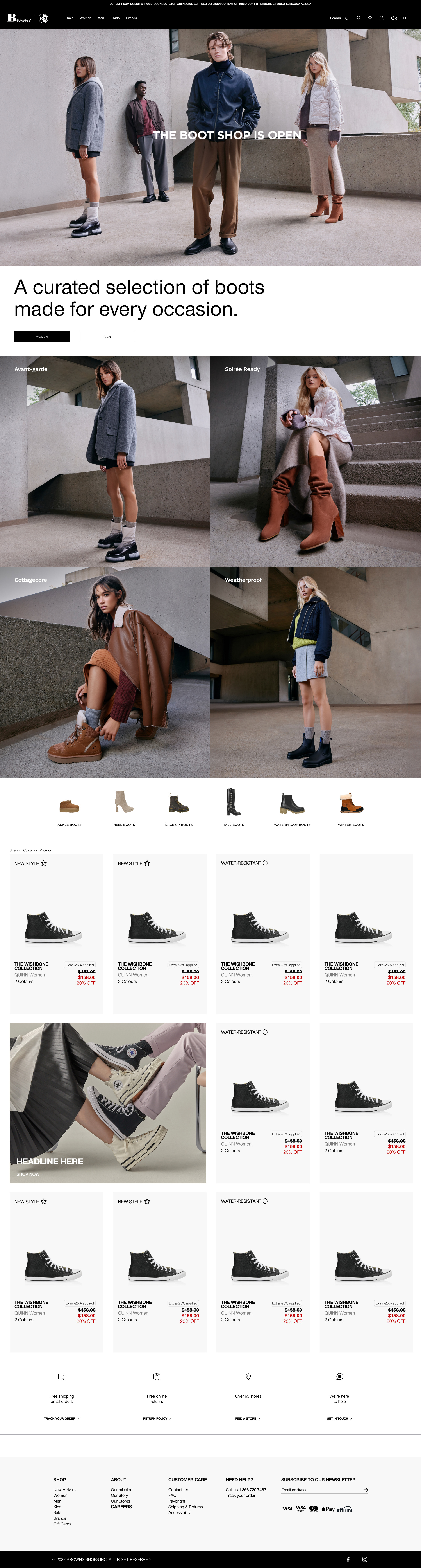 The Boot Shop Landing Page