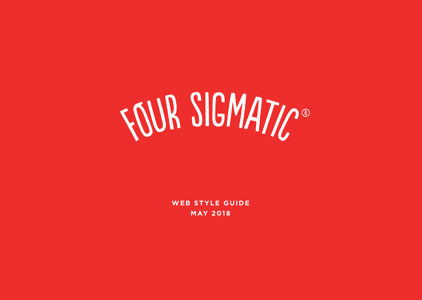 Four Sigmatic Style Guide cover