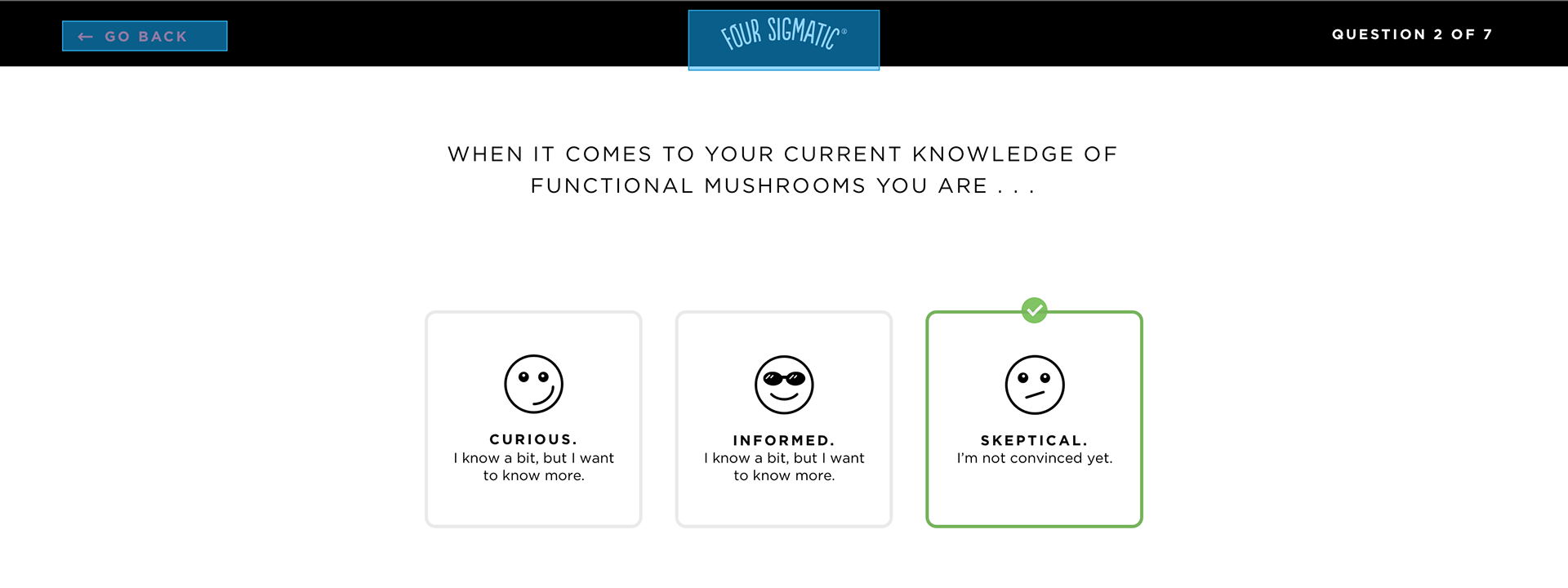 Four Sigmatic membership quiz question