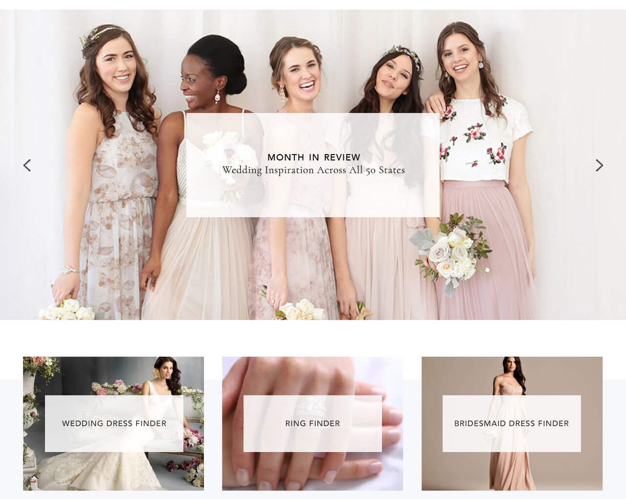 Bridal Blog Homepage Design Above The Fold