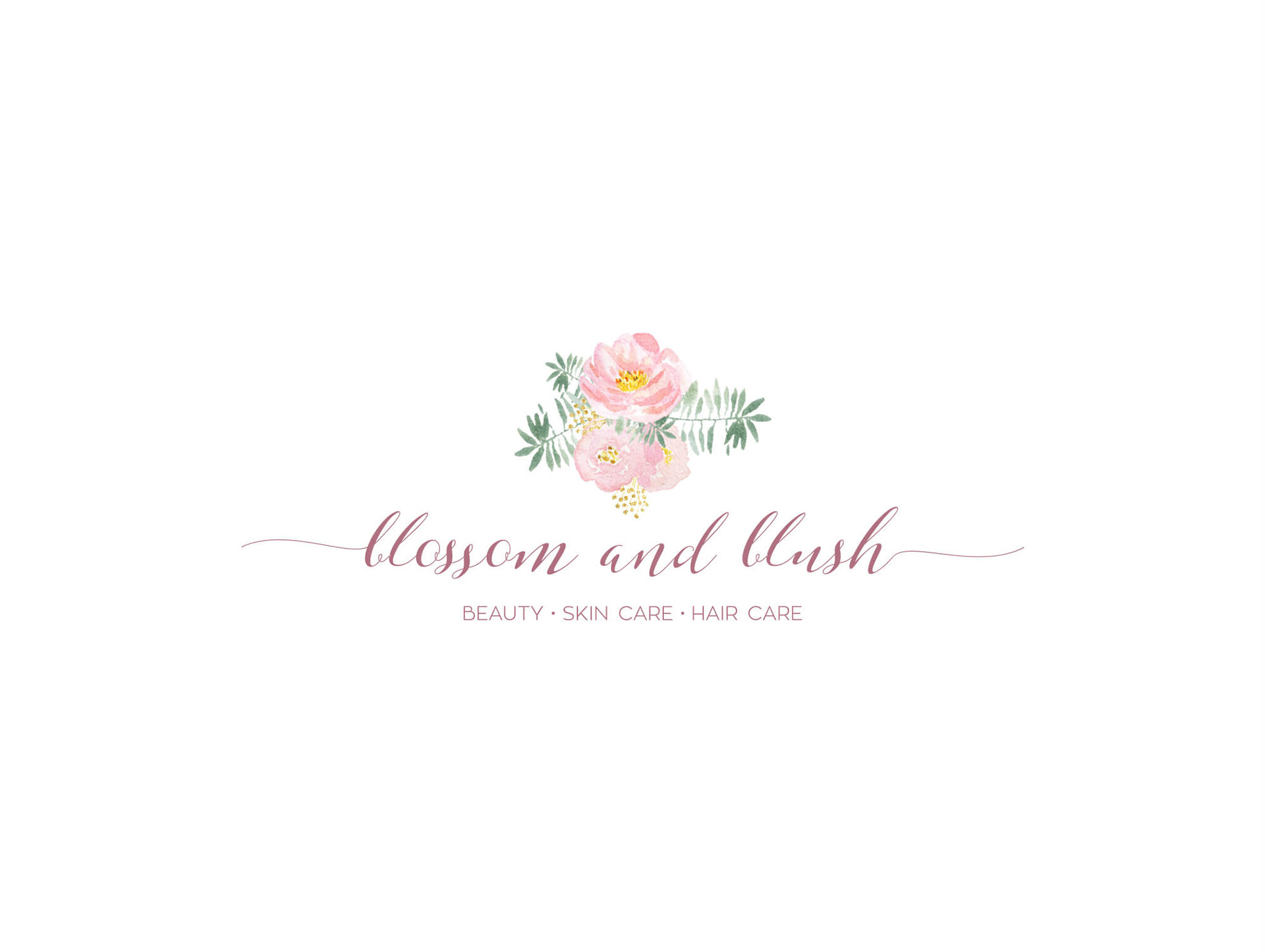 blossom and blush logo design