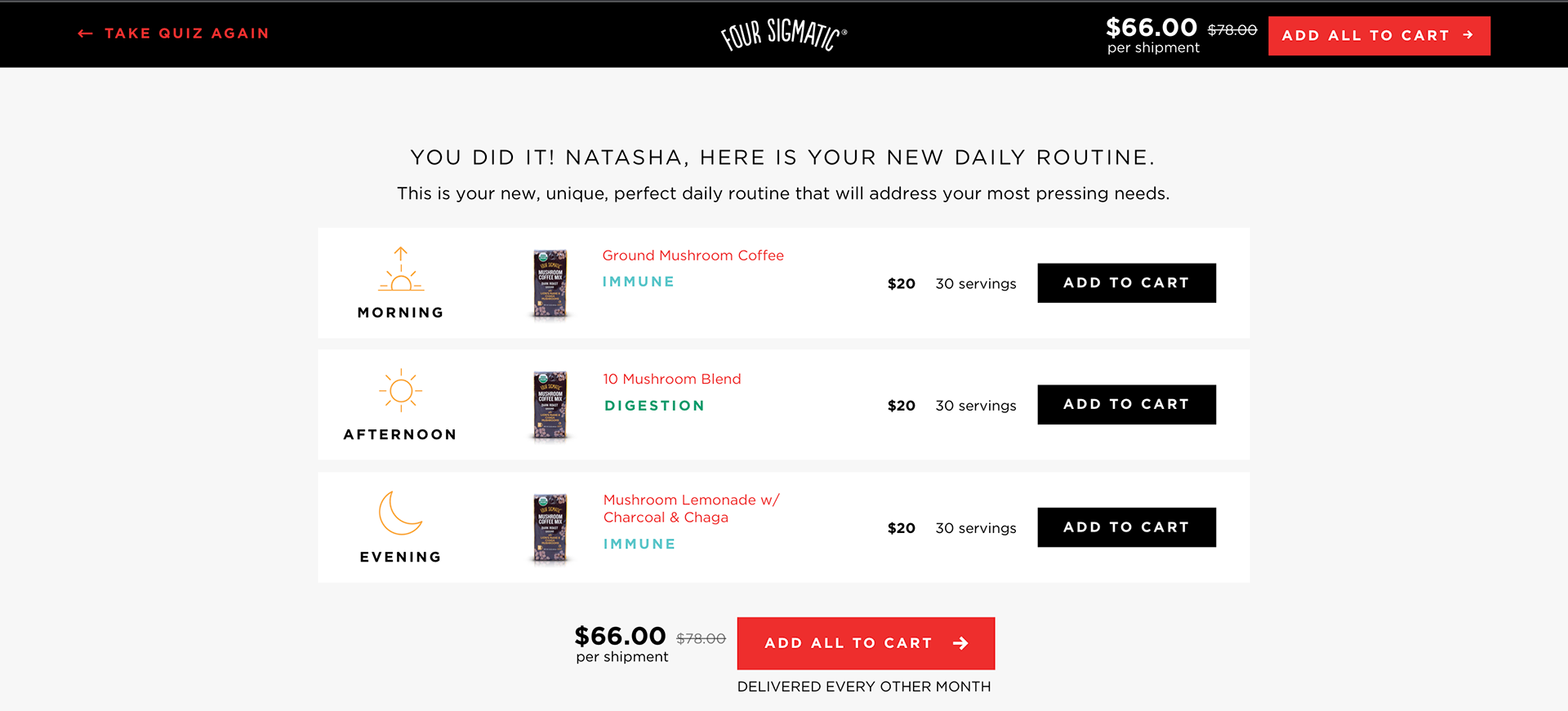 Four Sigmatic membership quiz results
