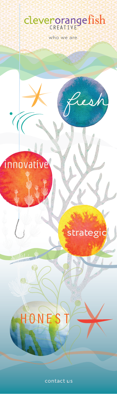 clever orange fish landing page